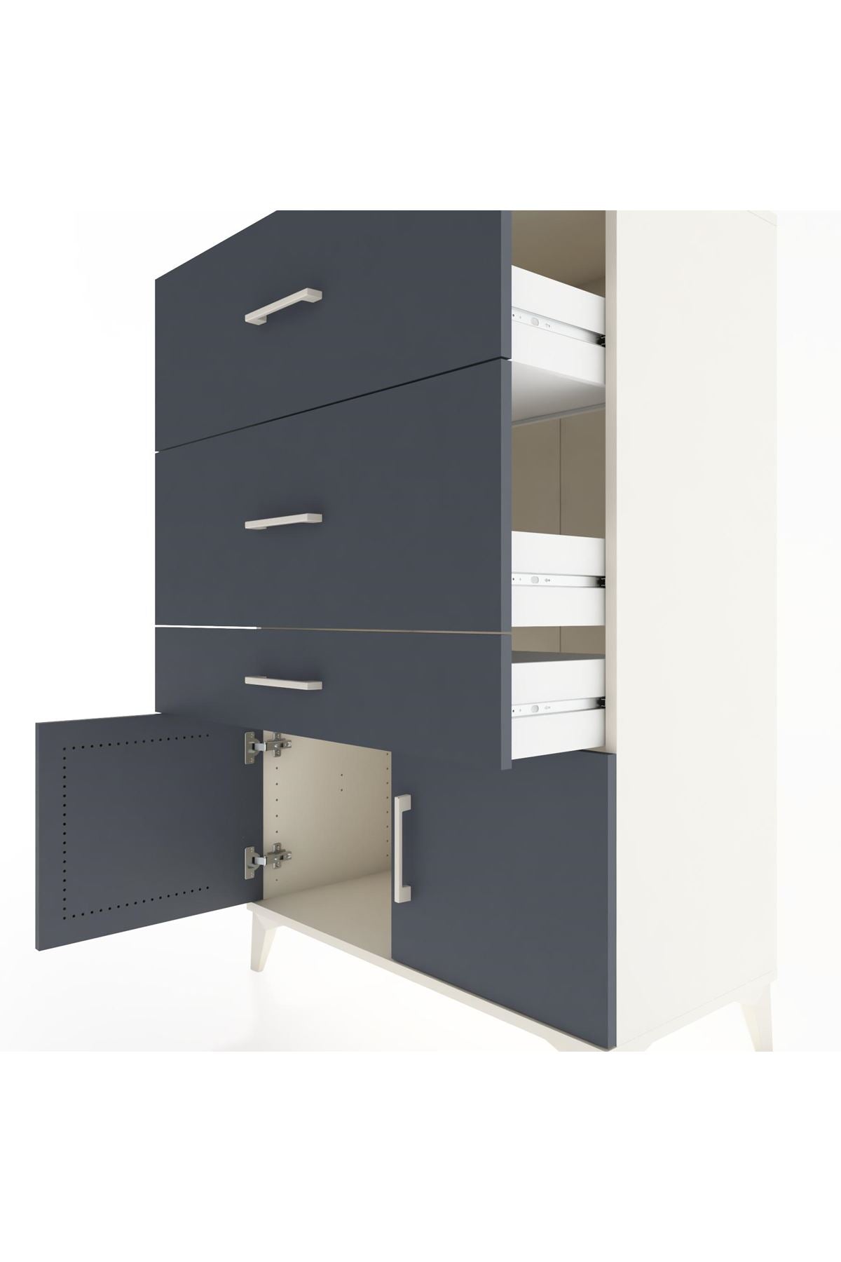 Hyperion Dolap 3 Çekmeceli 2 Kapaklı 88x44x134 - S51M090V2B