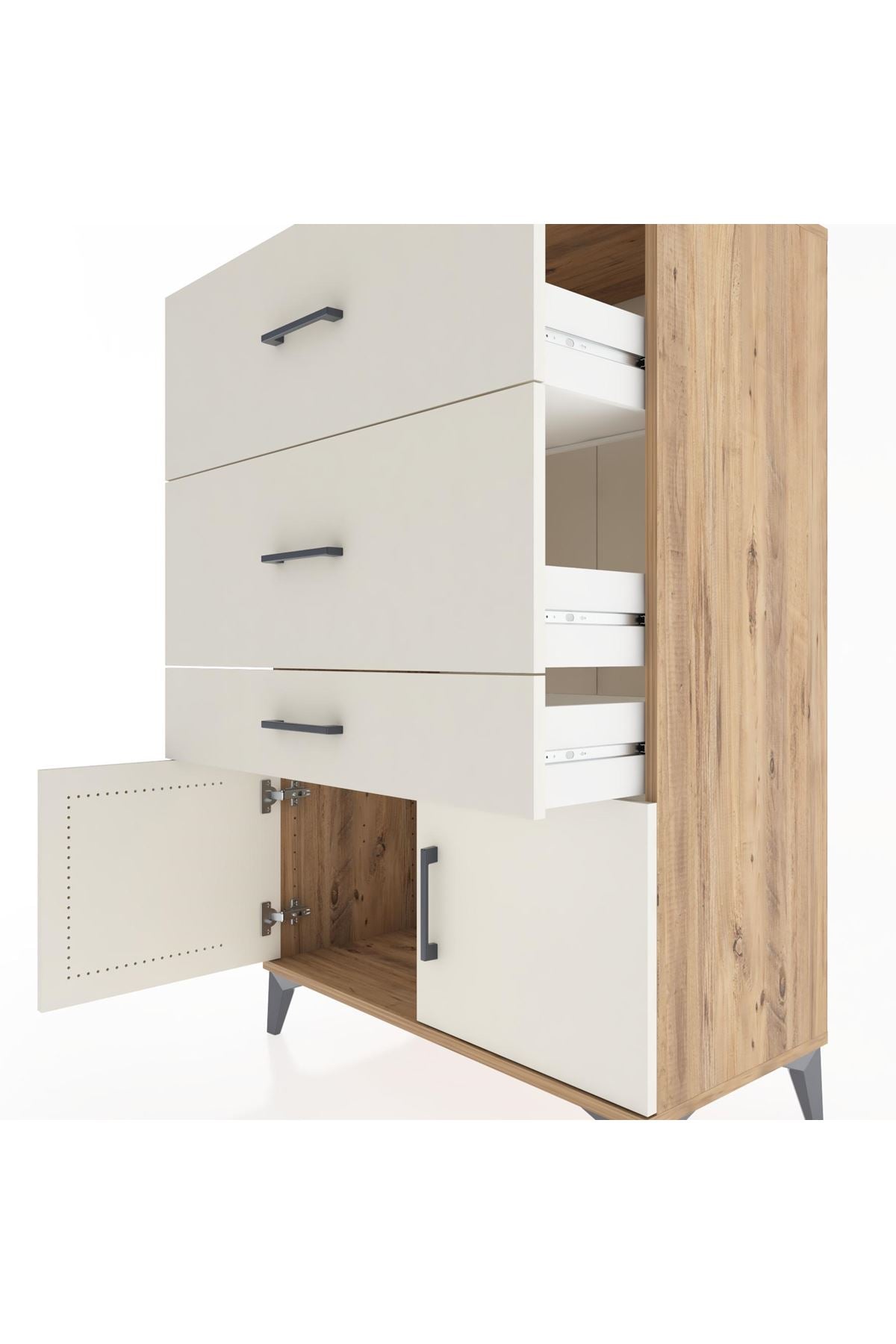 Hyperion Dolap 3 Çekmeceli 2 Kapaklı 88x44x134 - S51M090V7B
