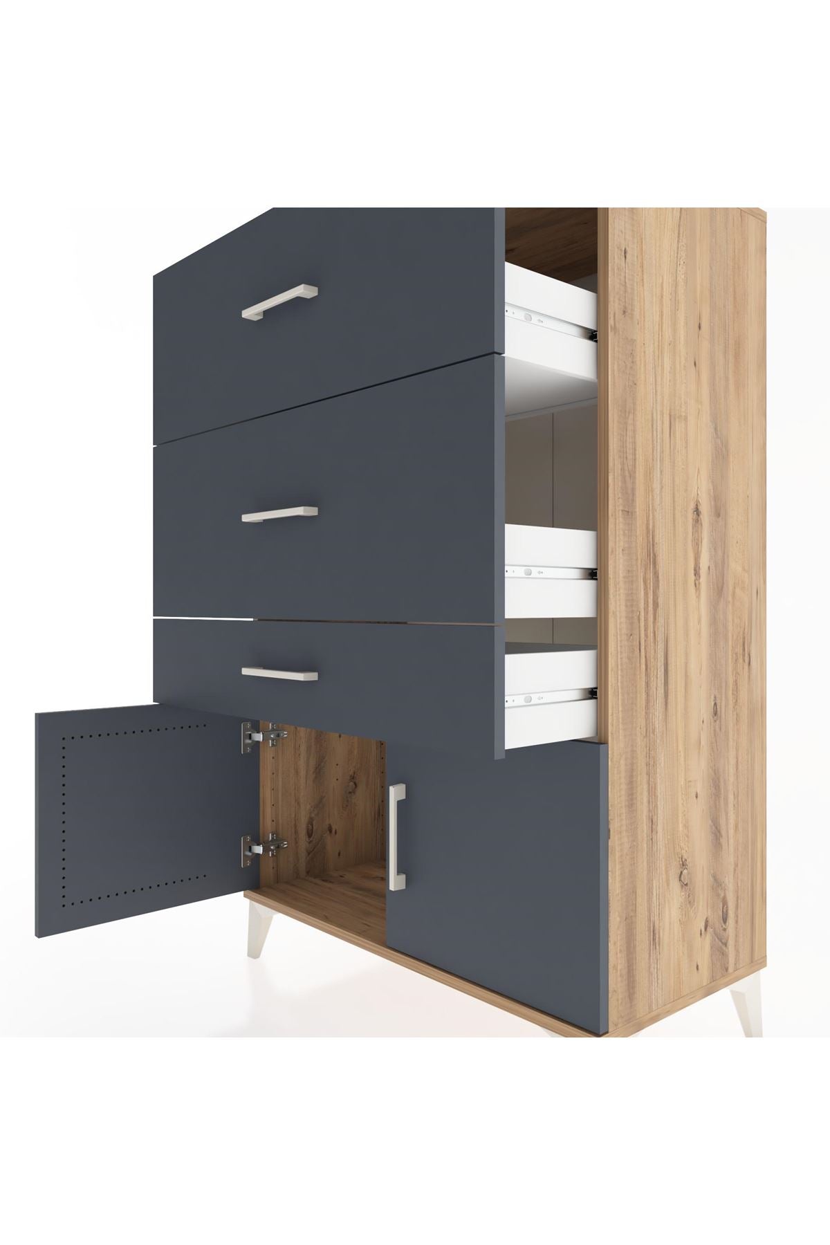 Hyperion Dolap 3 Çekmeceli 2 Kapaklı 88x44x134 - S51M090V8B