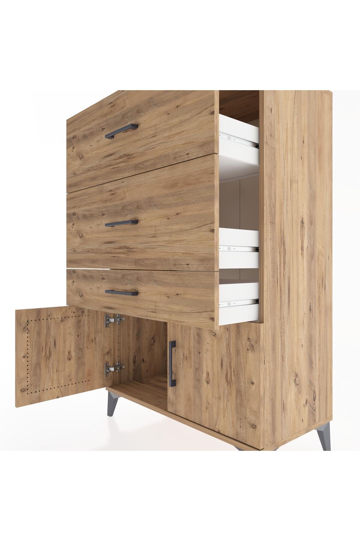 Hyperion Dolap 3 Çekmeceli 2 Kapaklı 88x44x134 - S51M090V9B