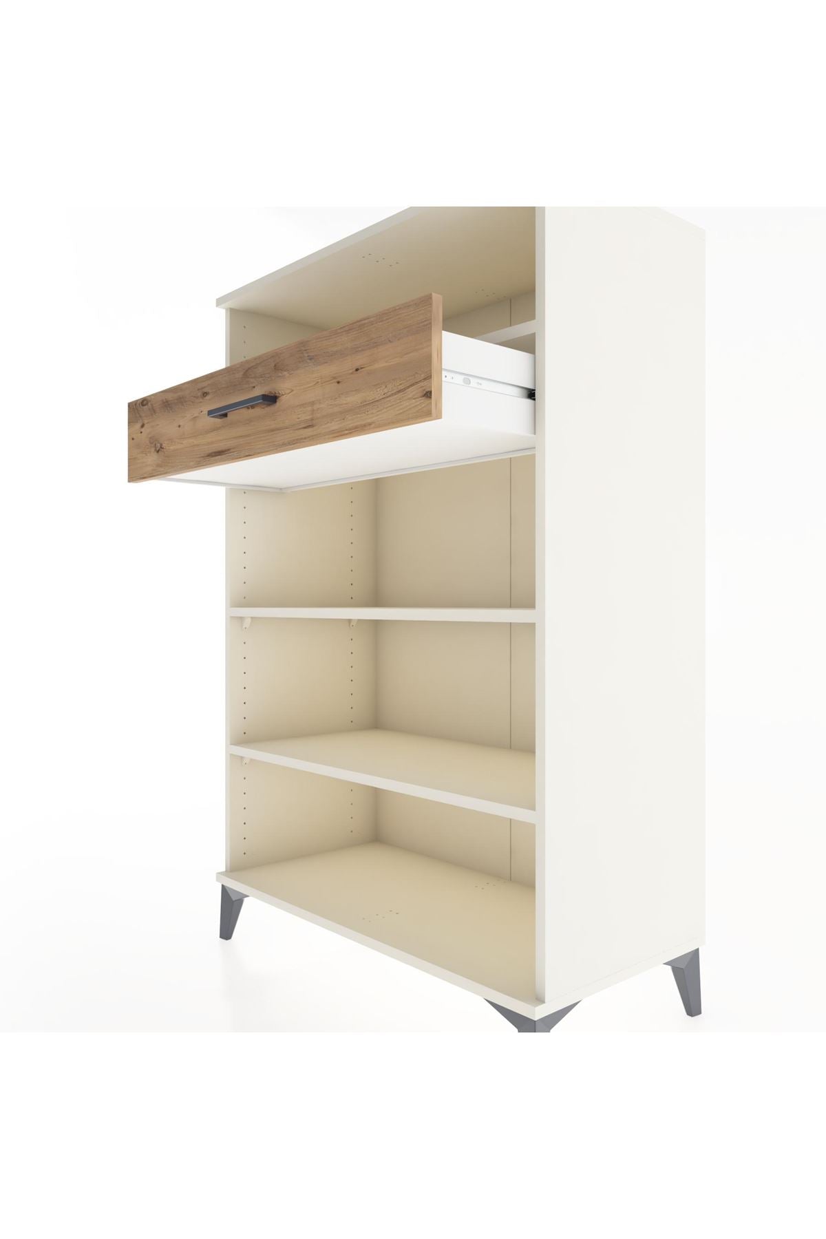 Hyperion Dolap 3 Raflı Tek Çekmeceli 88x44x134 - S51M056V3B