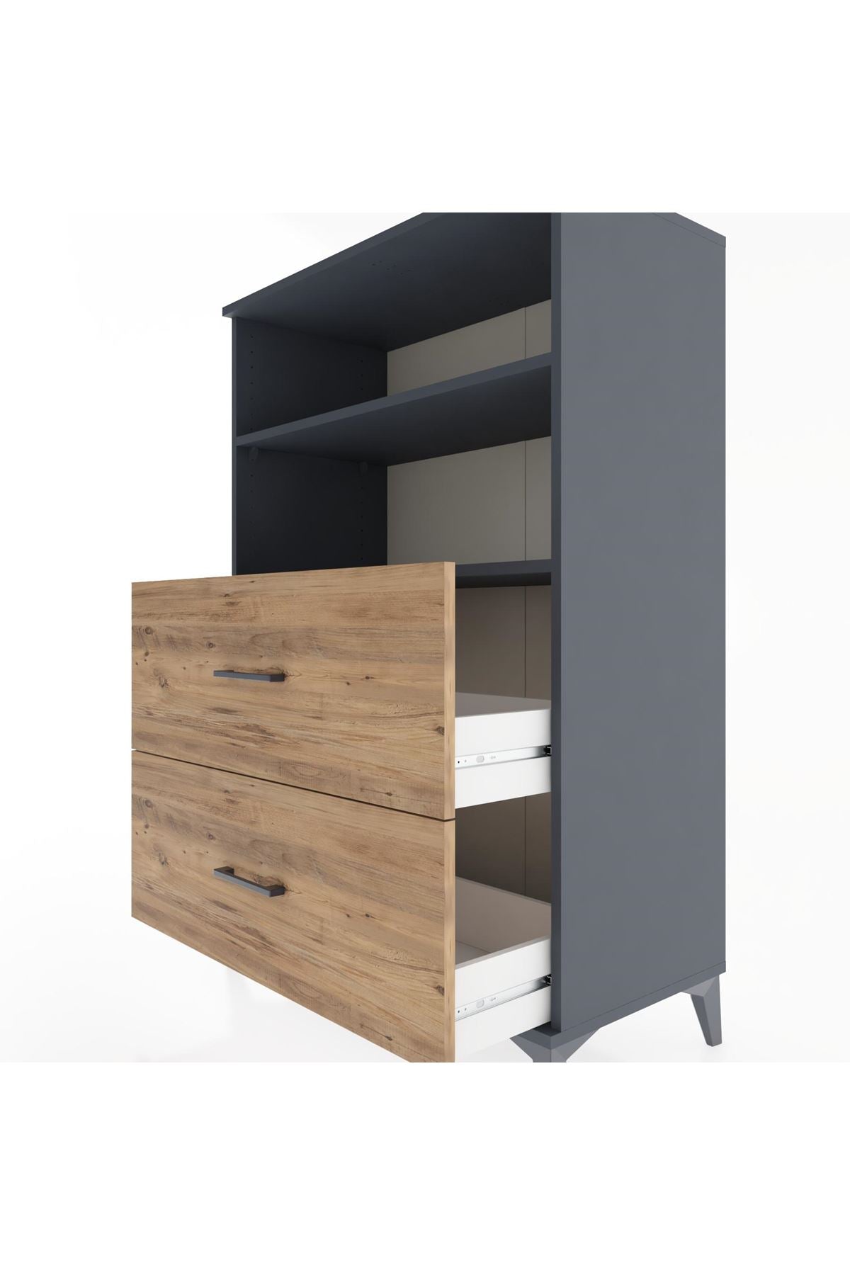 Hyperion Dolap 2 Raflı 2 Çekmeceli 88x44x134 - S51M058V6B