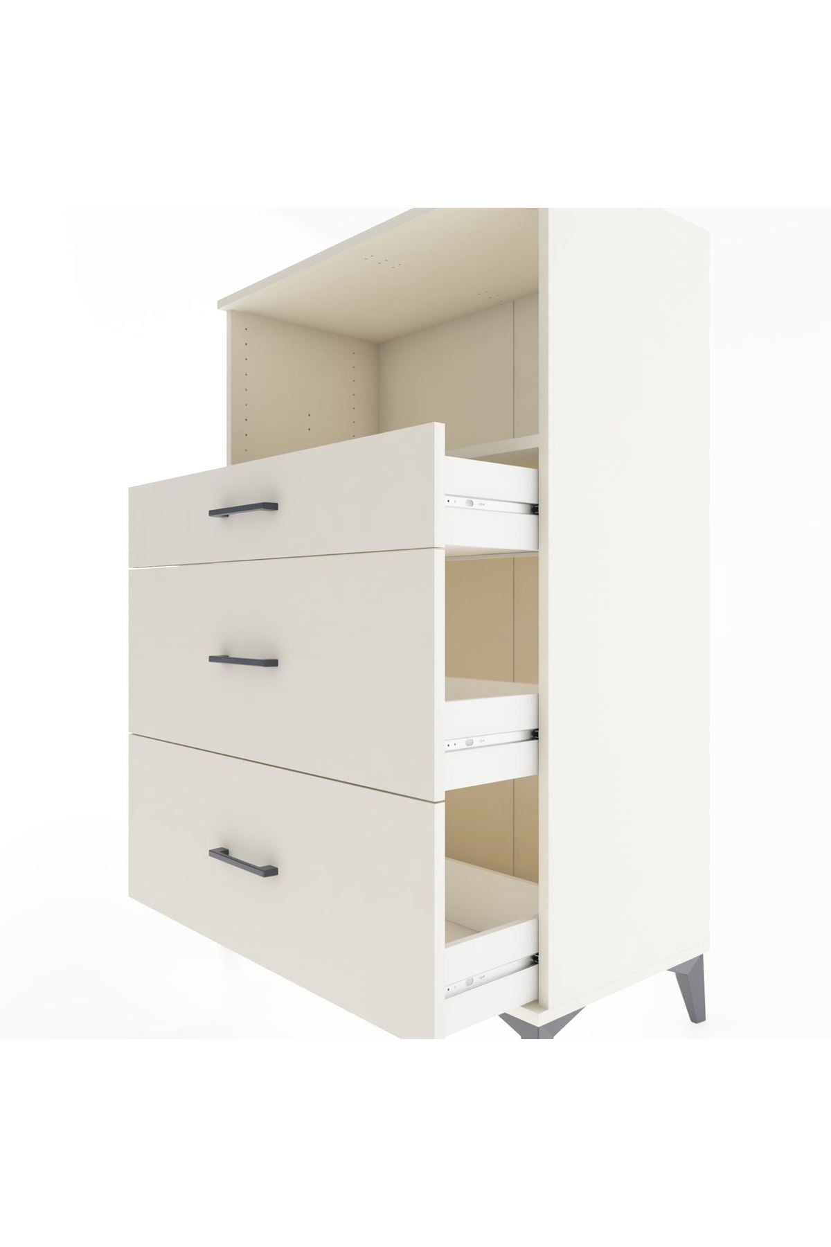 Hyperion Dolap Tek Raflı 3 Çekmeceli 88x44x134 - S51M059V1B