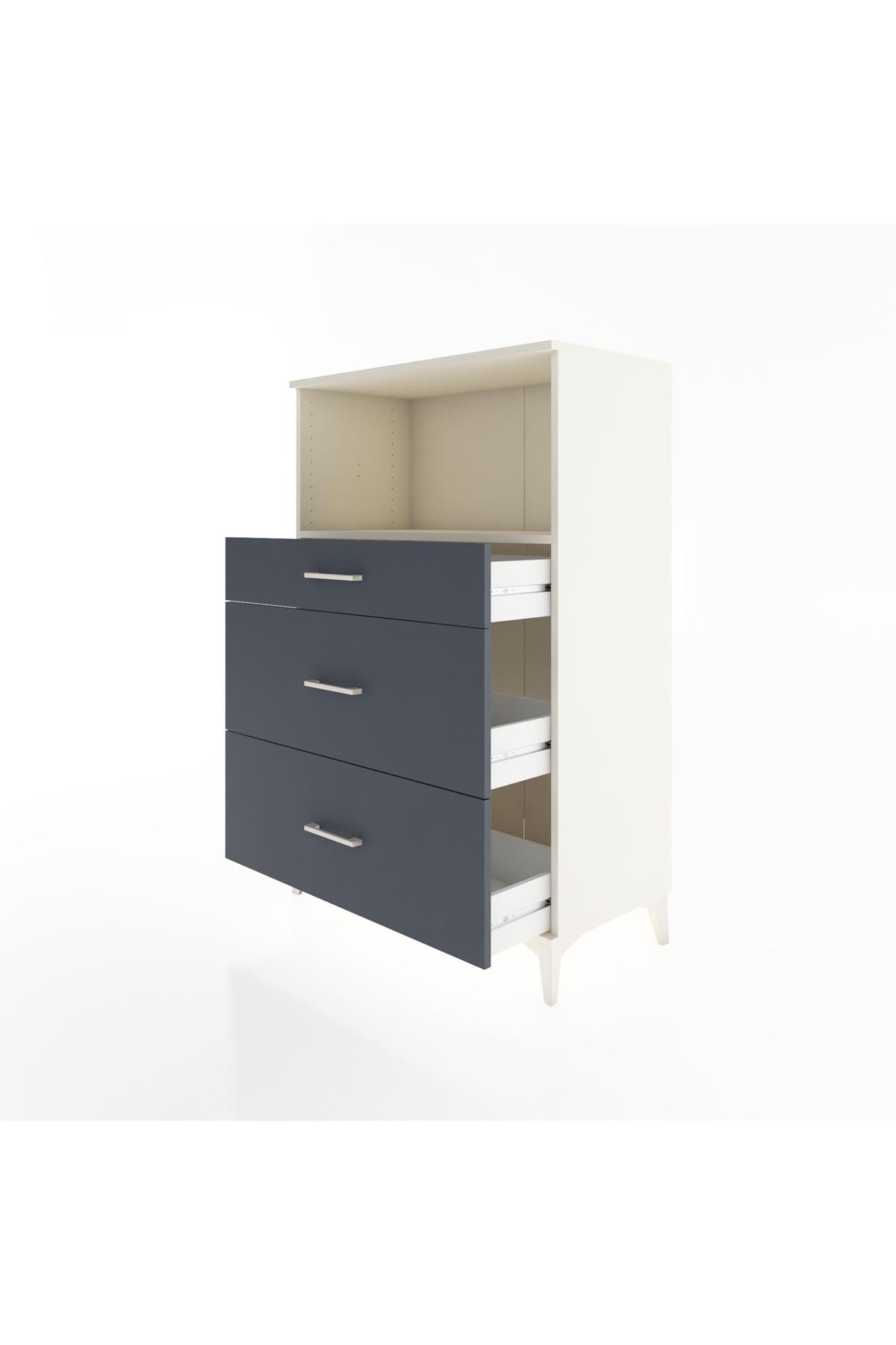 Hyperion Dolap Tek Raflı 3 Çekmeceli 88x44x134 - S51M059V2B