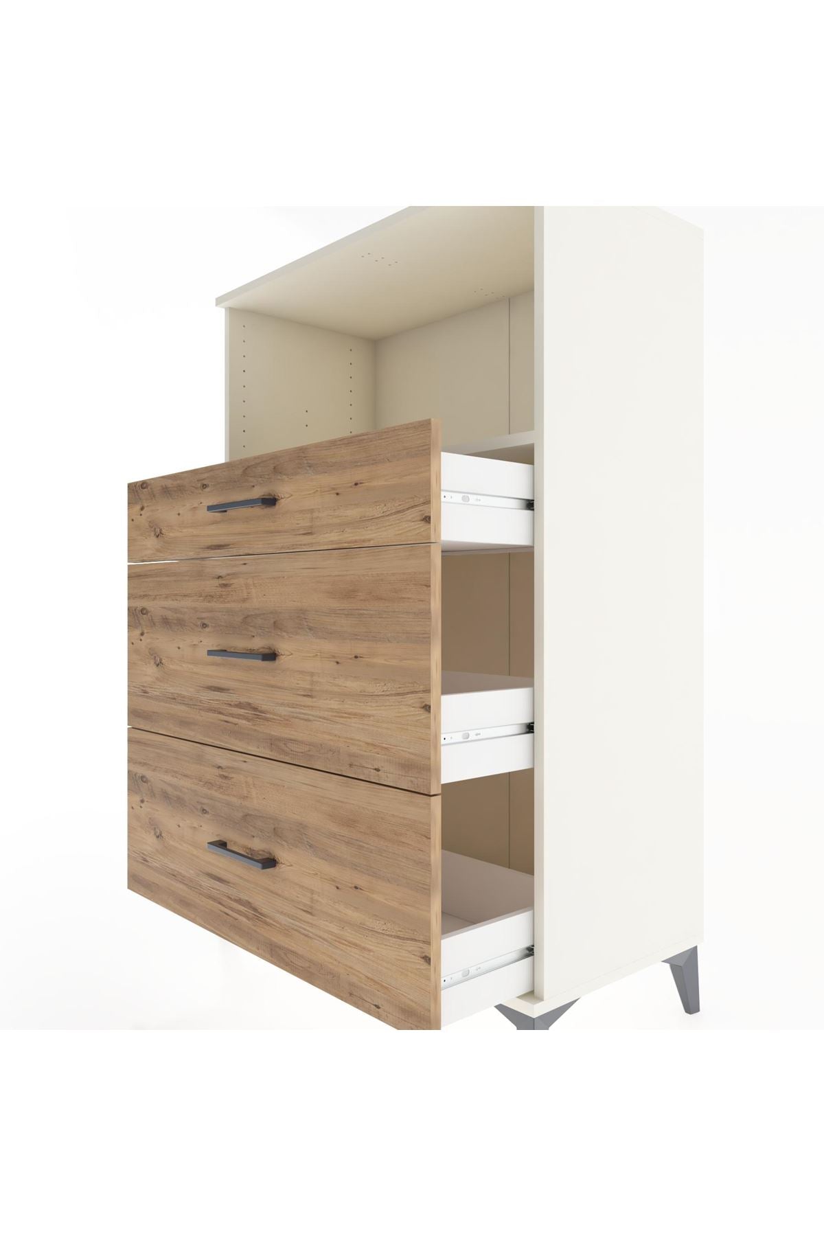 Hyperion Dolap Tek Raflı 3 Çekmeceli 88x44x134 - S51M059V3B