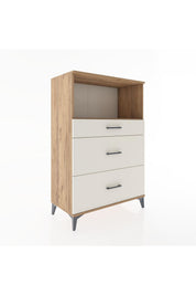 Hyperion Dolap Tek Raflı 3 Çekmeceli 88x44x134 - S51M059V7B