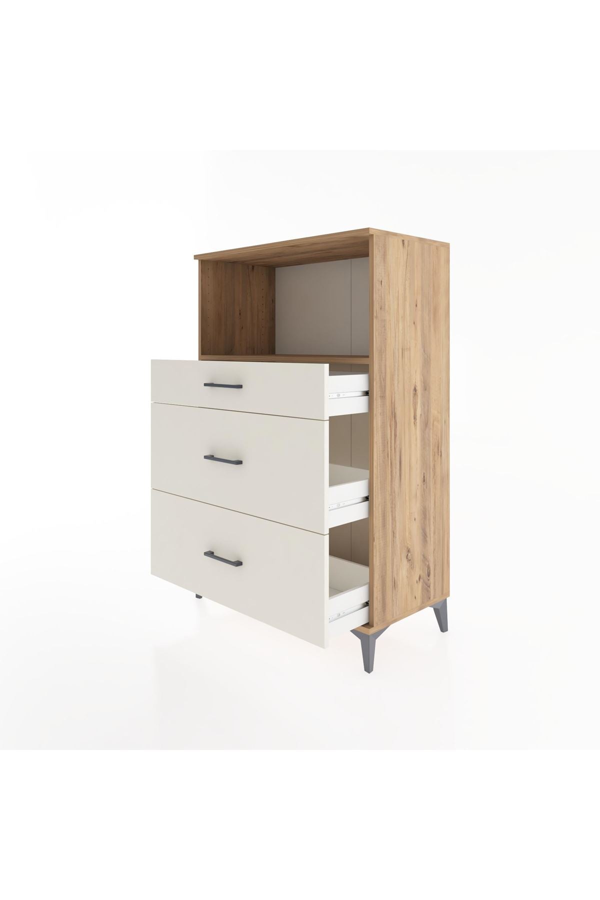 Hyperion Dolap Tek Raflı 3 Çekmeceli 88x44x134 - S51M059V7B