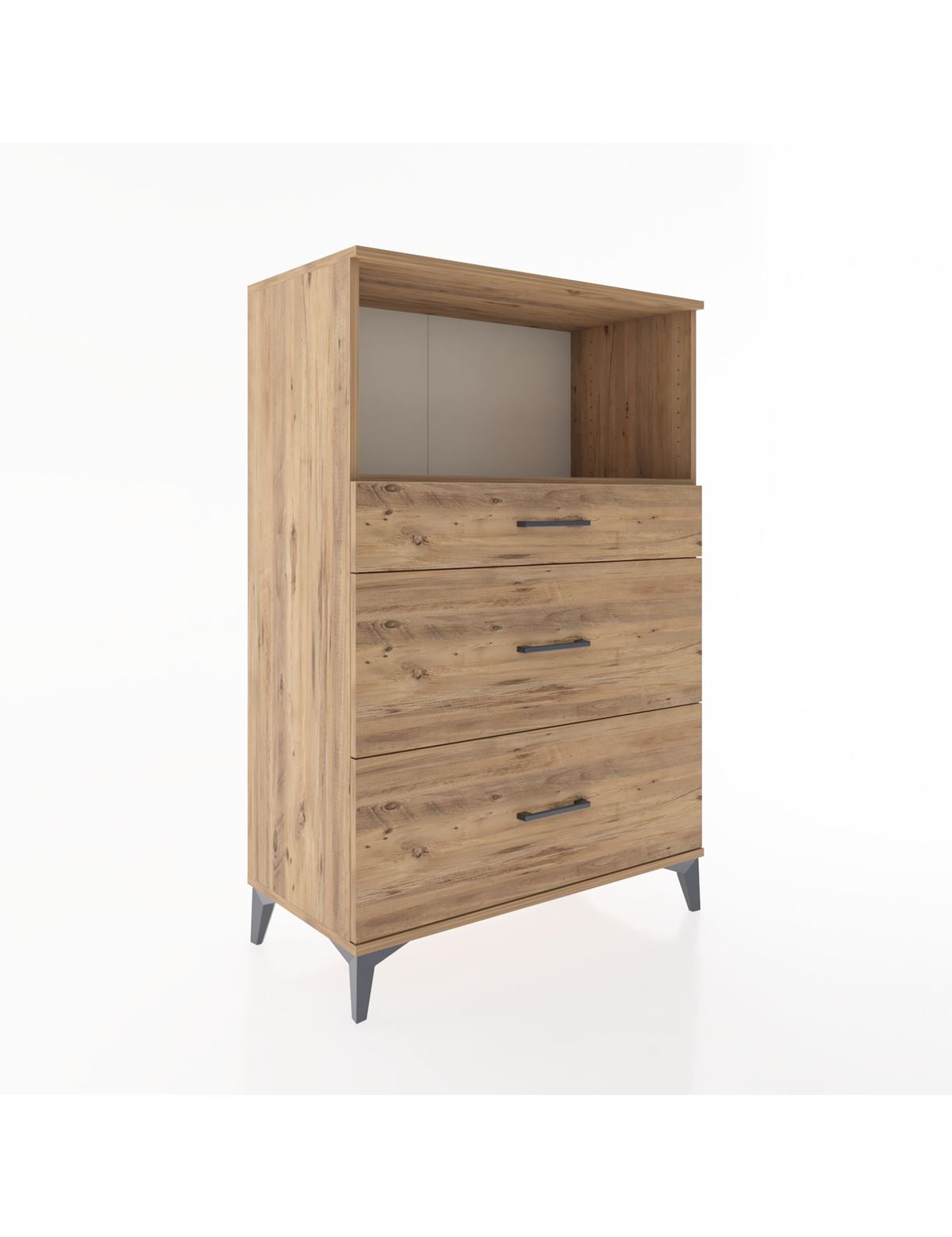 Hyperion Dolap Tek Raflı 3 Çekmeceli 88x44x134 - S51M059V9B