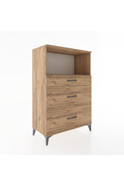 Hyperion Dolap Tek Raflı 3 Çekmeceli 88x44x134 - S51M059V9B