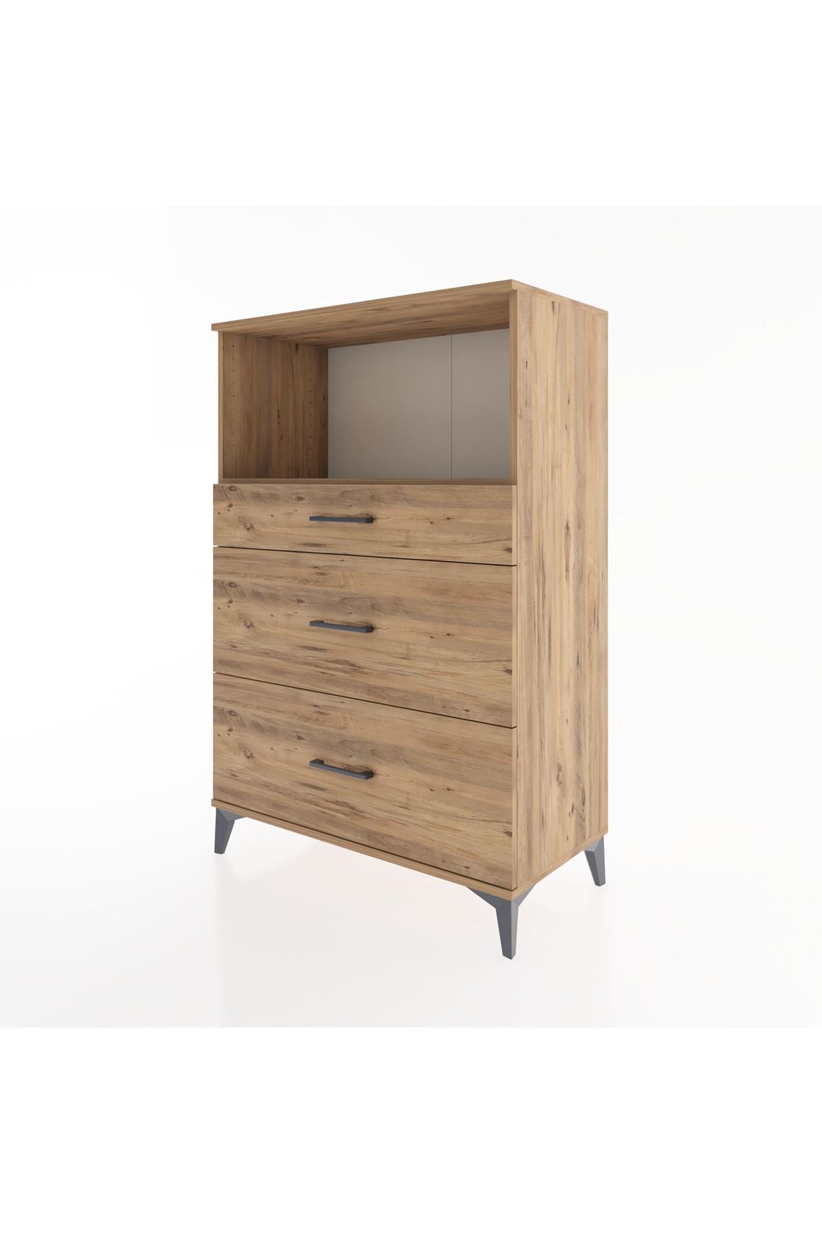 Hyperion Dolap Tek Raflı 3 Çekmeceli 88x44x134 - S51M059V9B