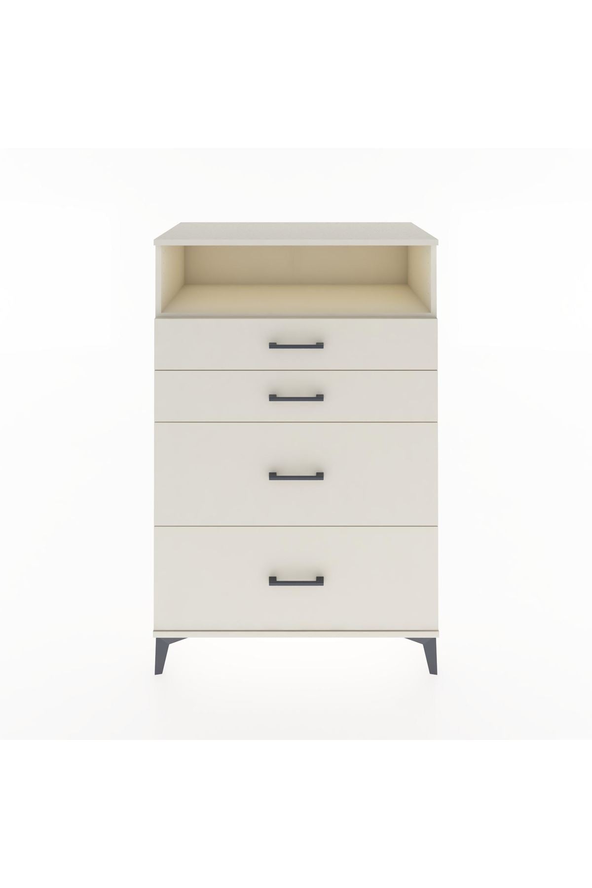 Hyperion Dolap Tek Raflı 4 Çekmeceli 88x44x134 - S51M060V1B