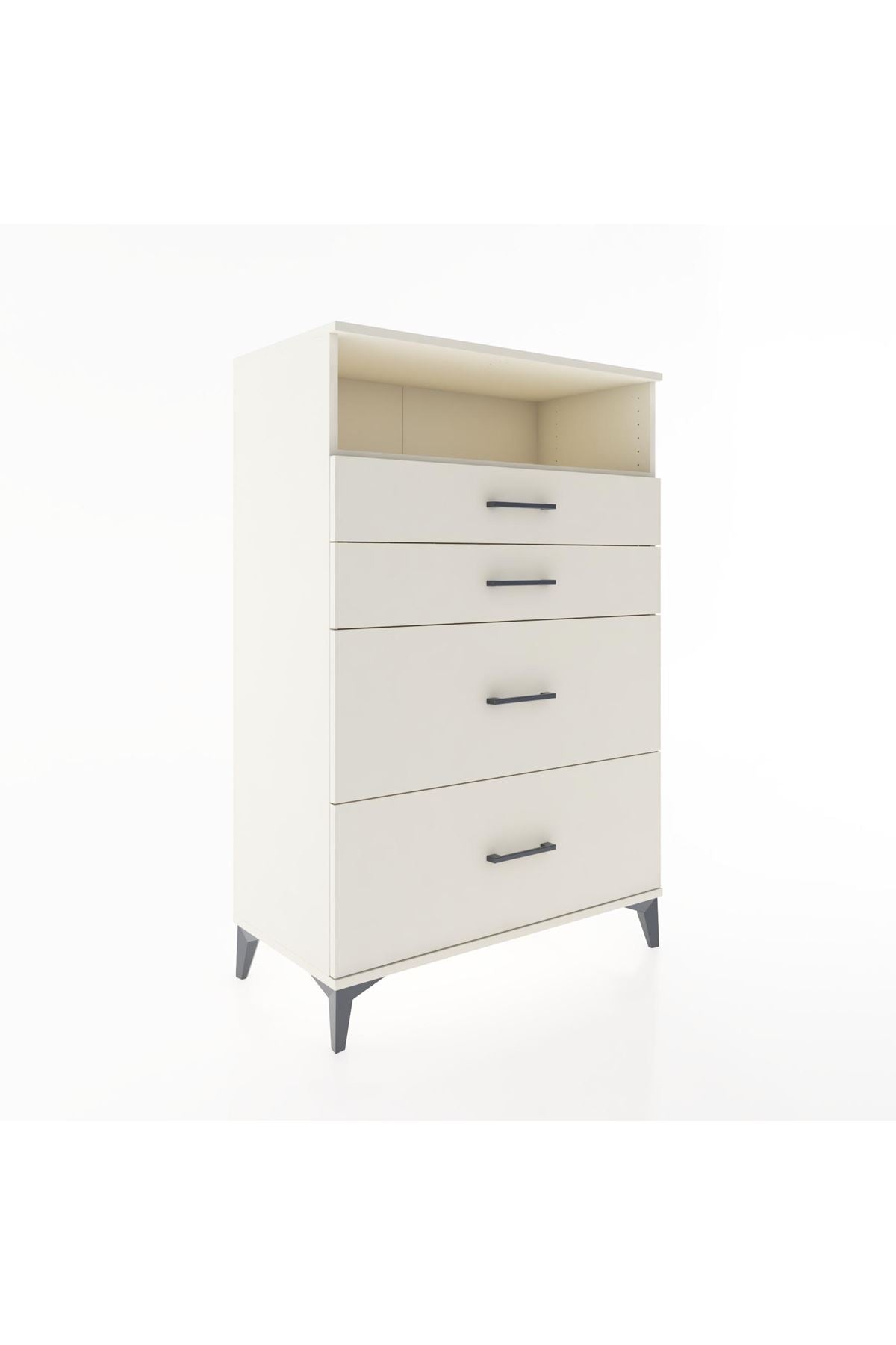 Hyperion Dolap Tek Raflı 4 Çekmeceli 88x44x134 - S51M060V1B