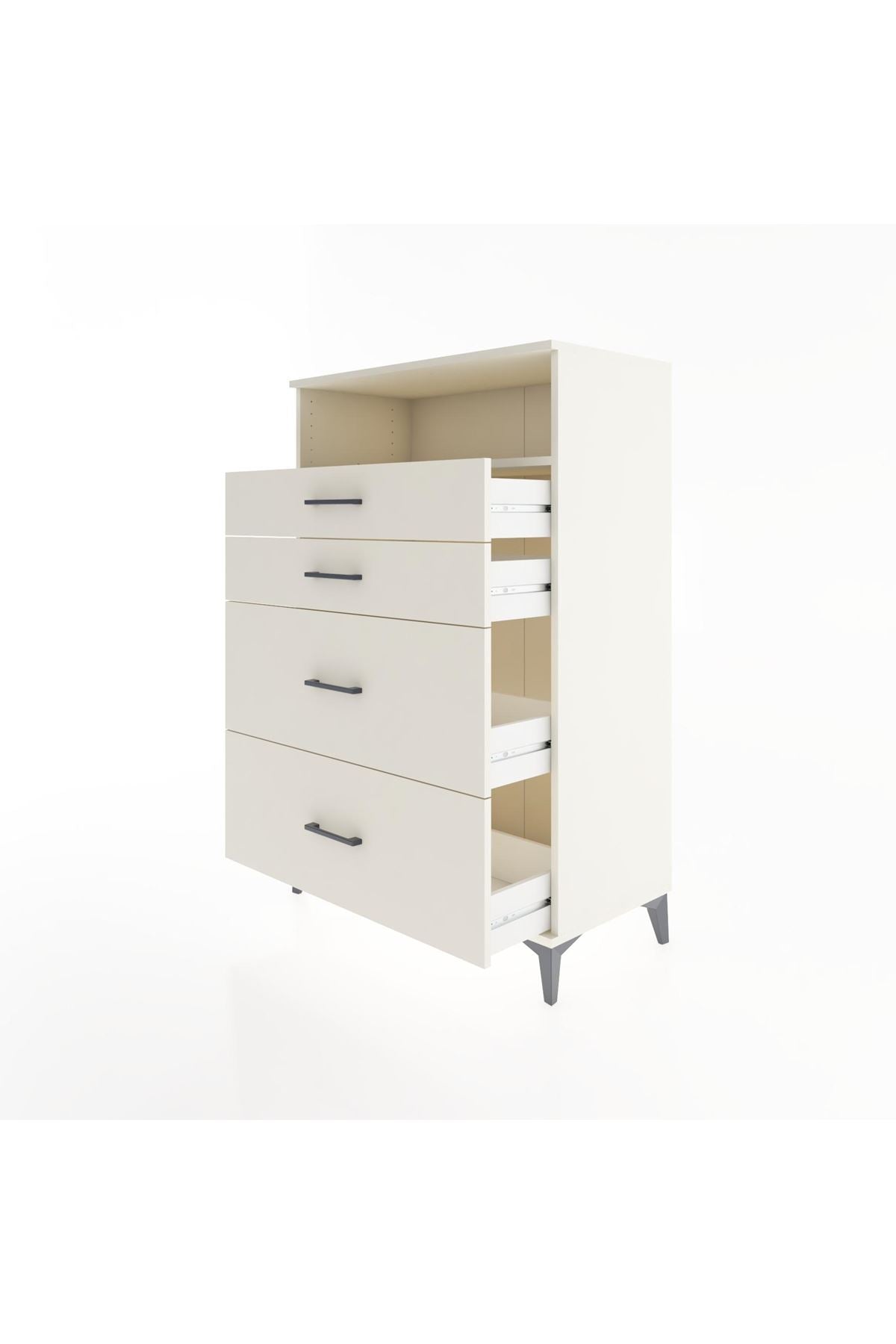 Hyperion Dolap Tek Raflı 4 Çekmeceli 88x44x134 - S51M060V1B