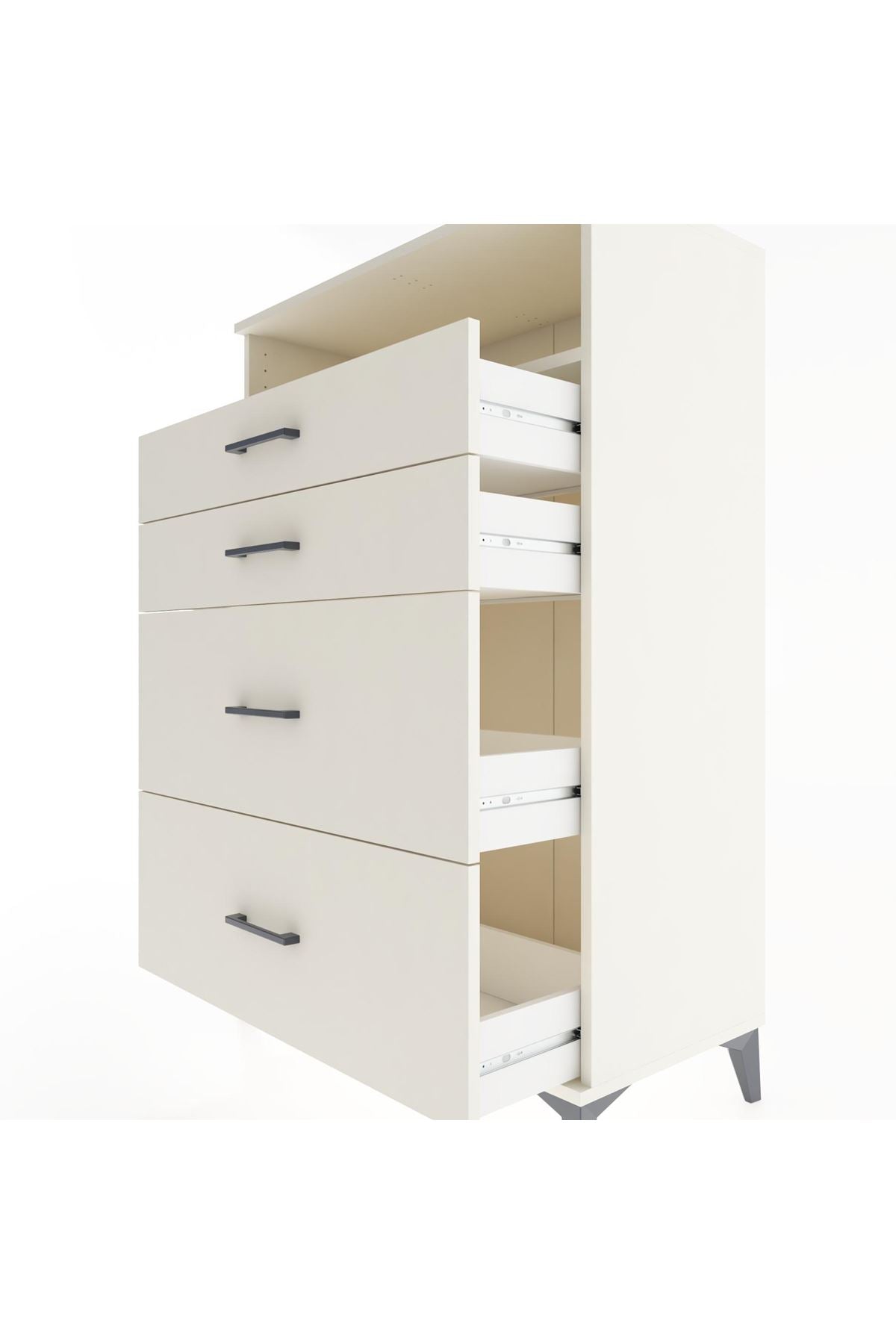 Hyperion Dolap Tek Raflı 4 Çekmeceli 88x44x134 - S51M060V1B