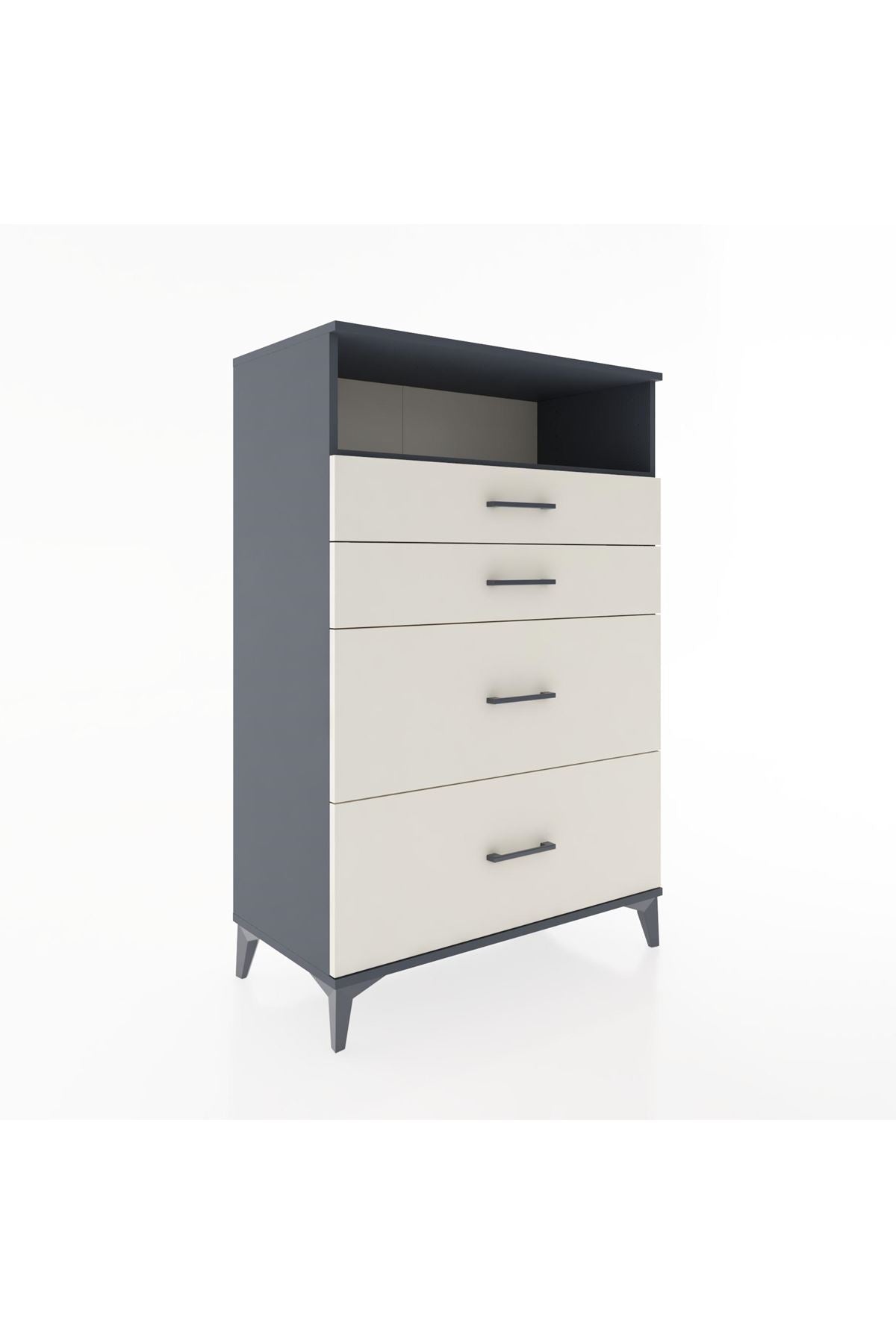 Hyperion Dolap Tek Raflı 4 Çekmeceli 88x44x134 - S51M060V4B