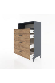 Hyperion Dolap Tek Raflı 4 Çekmeceli 88x44x134 - S51M060V6B