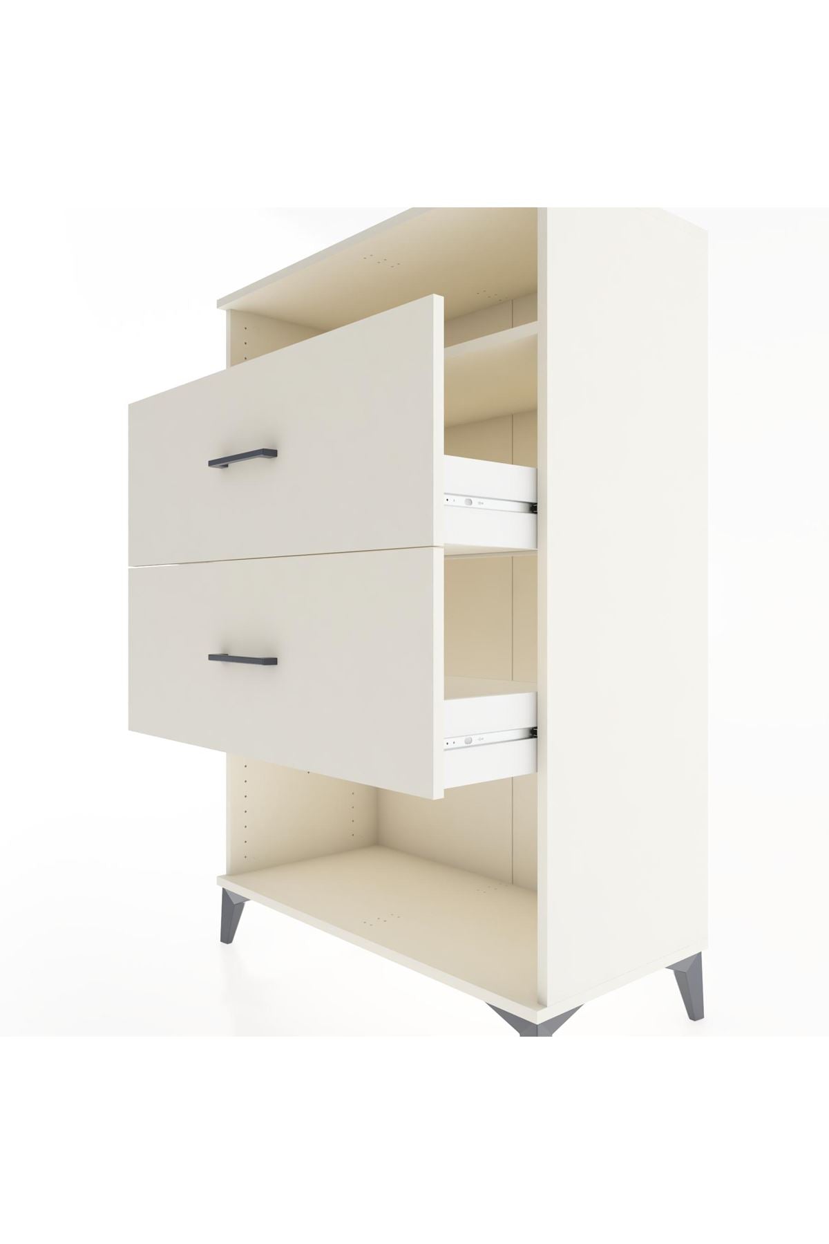 Hyperion Dolap Tek Raflı 2 Çekmeceli 88x44x134 - S51M061V1B