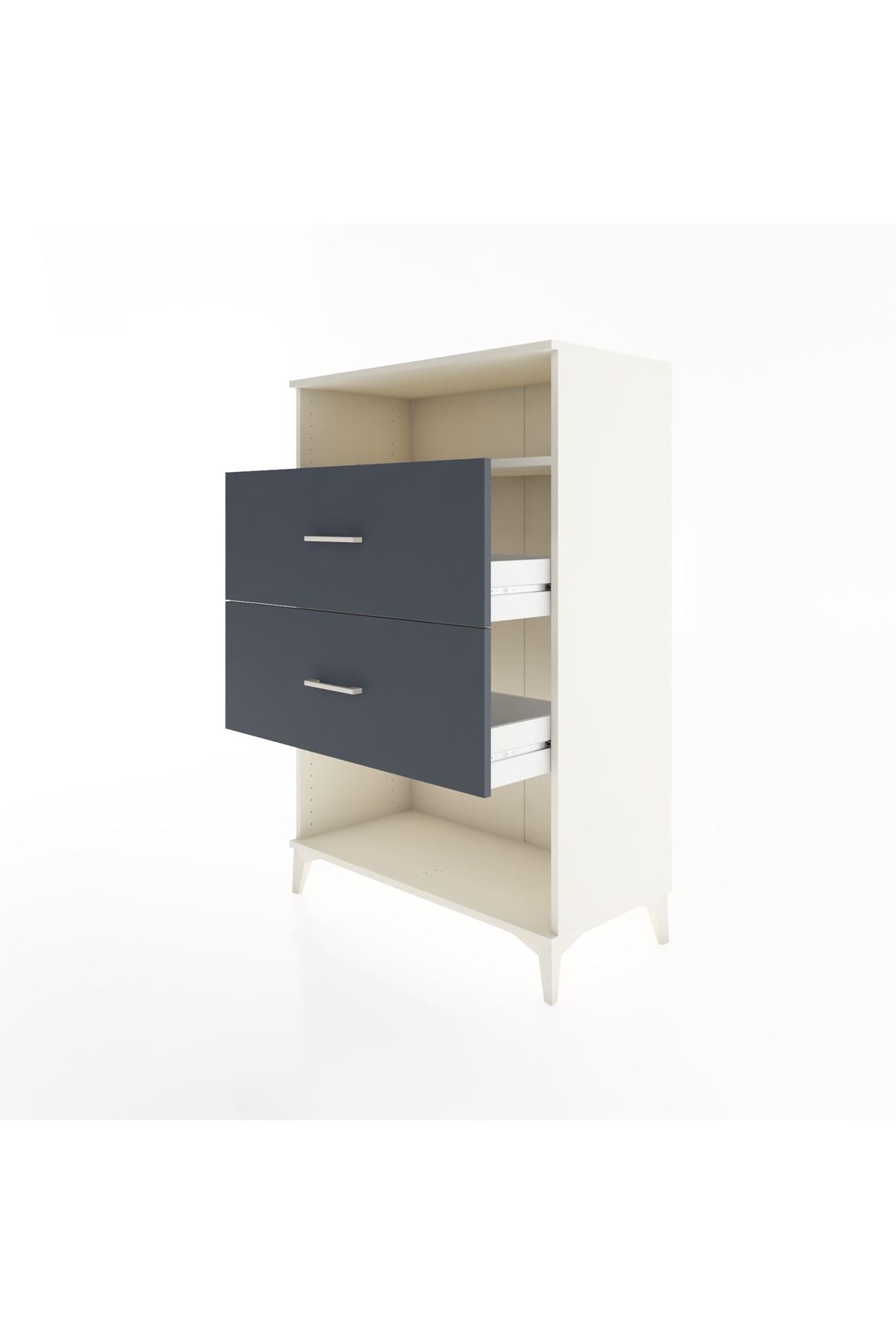 Hyperion Dolap Tek Raflı 2 Çekmeceli 88x44x134 - S51M061V2B