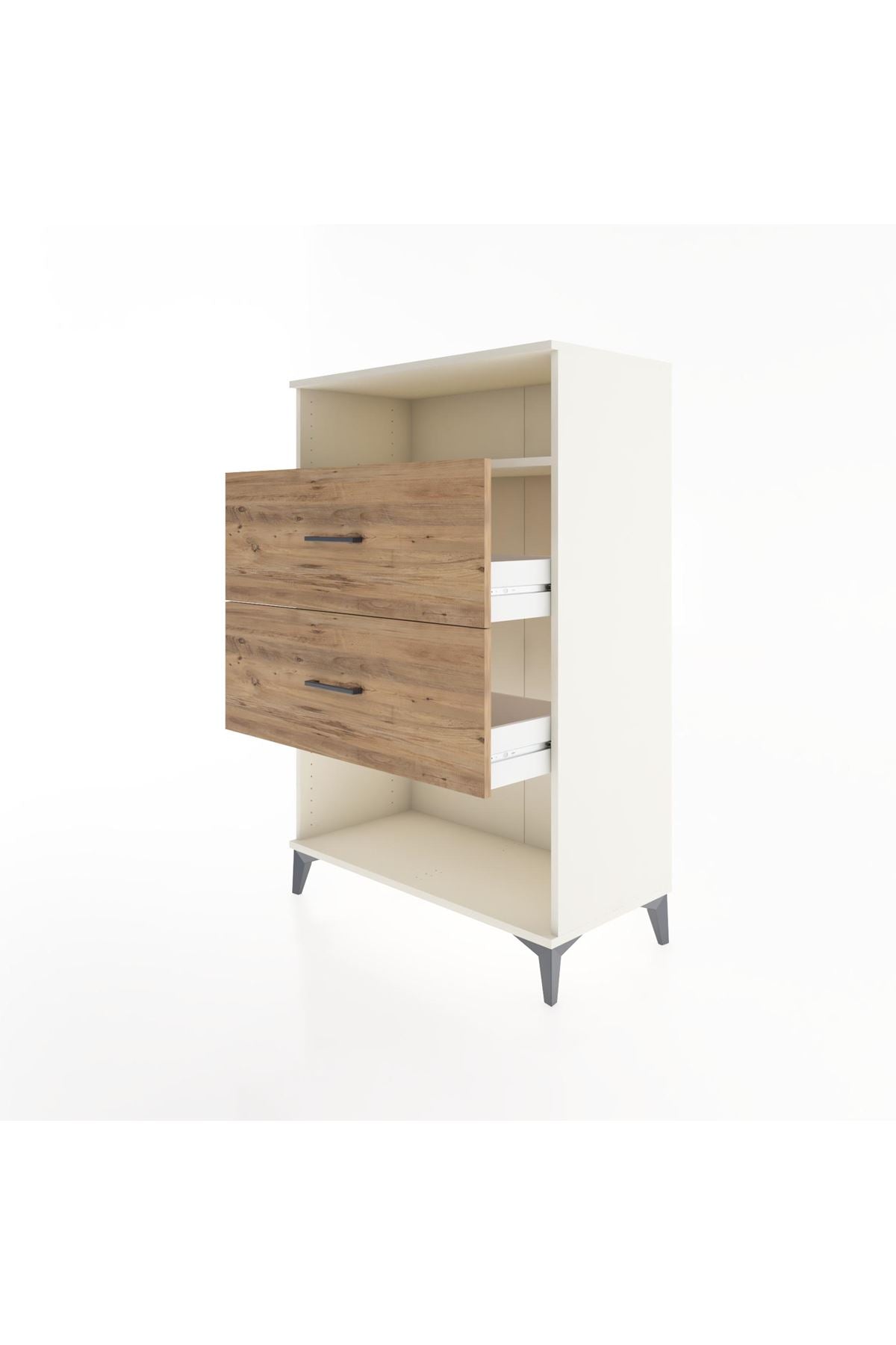 Hyperion Dolap Tek Raflı 2 Çekmeceli 88x44x134 - S51M061V3B