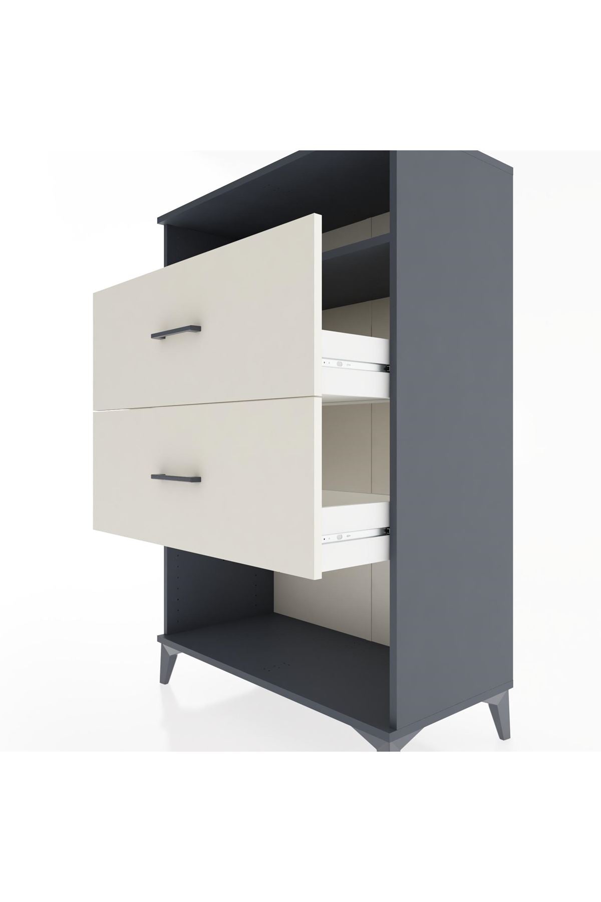 Hyperion Dolap Tek Raflı 2 Çekmeceli 88x44x134 - S51M061V4B