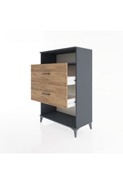 Hyperion Dolap Tek Raflı 2 Çekmeceli 88x44x134 - S51M061V6B
