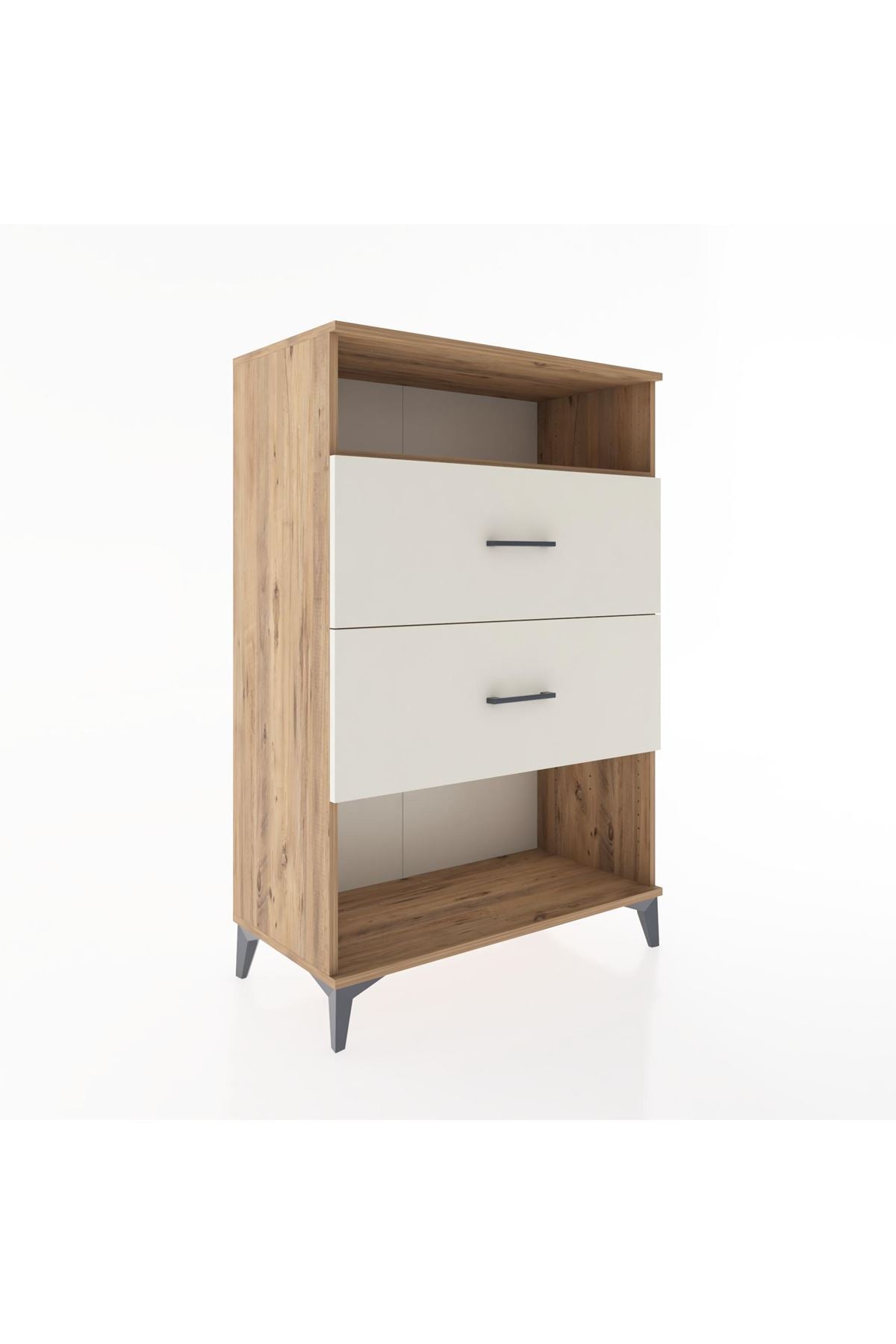 Hyperion Dolap Tek Raflı 2 Çekmeceli 88x44x134 - S51M061V7B
