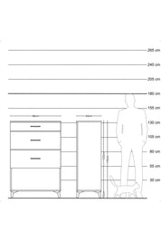 Hyperion Dolap 3 Çekmeceli 88x44x134 - S51M062V5B
