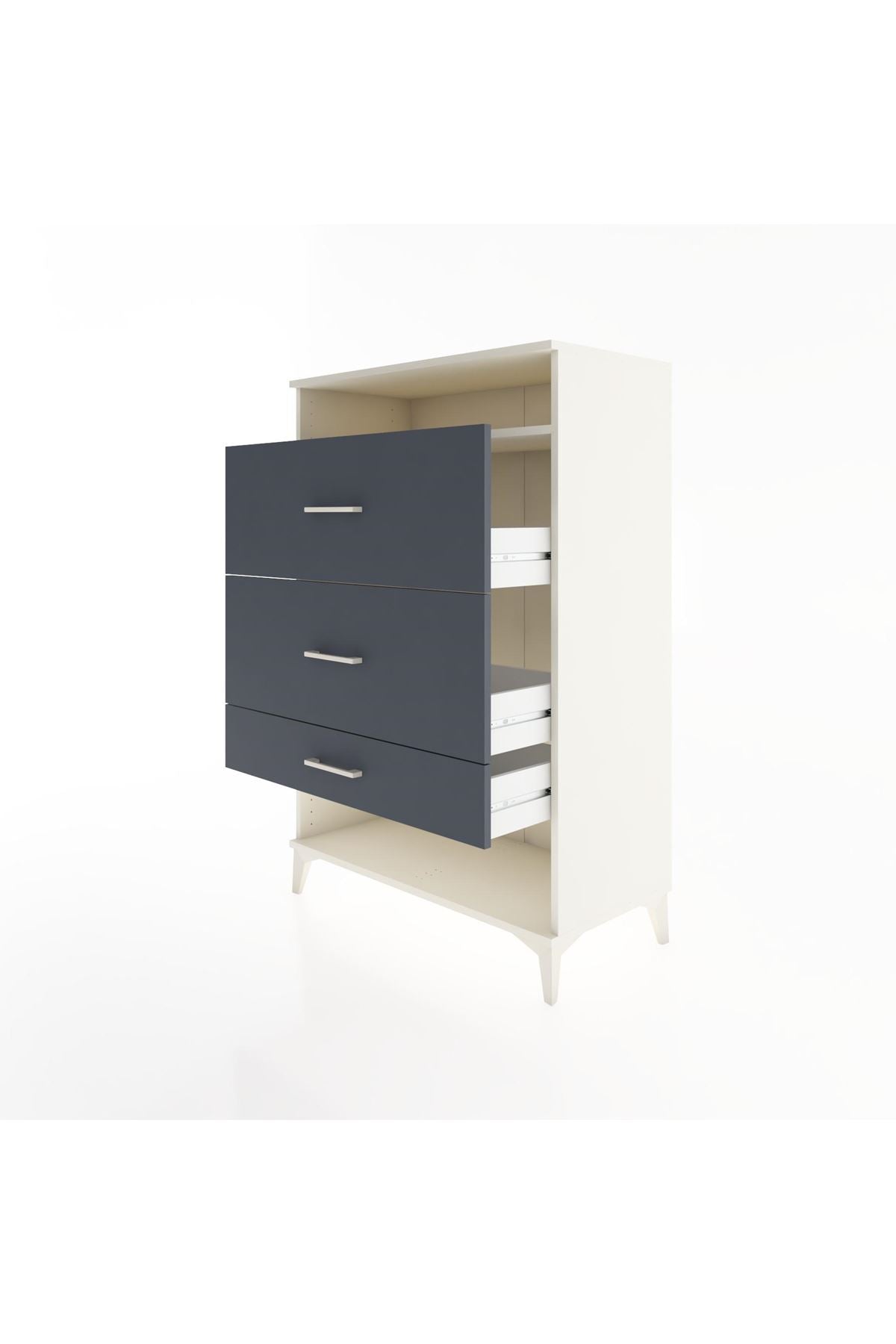 Hyperion Dolap Tek Raflı 3 Çekmeceli 88x44x134 - S51M063V2B