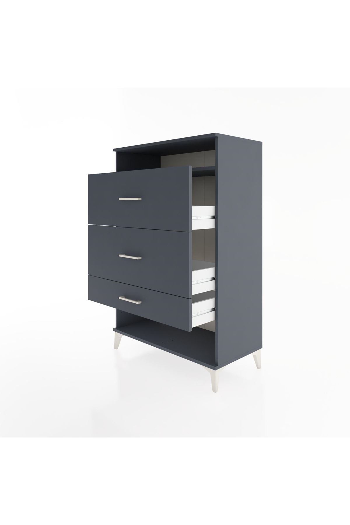 Hyperion Dolap Tek Raflı 3 Çekmeceli 88x44x134 - S51M063V5B