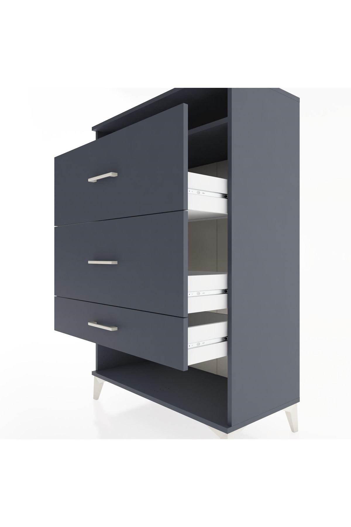 Hyperion Dolap Tek Raflı 3 Çekmeceli 88x44x134 - S51M063V5B