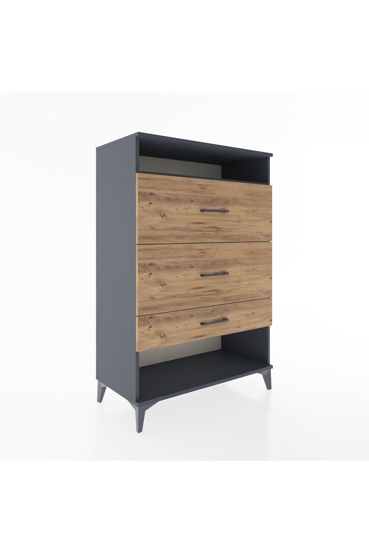 Hyperion Dolap Tek Raflı 3 Çekmeceli 88x44x134 - S51M063V6B