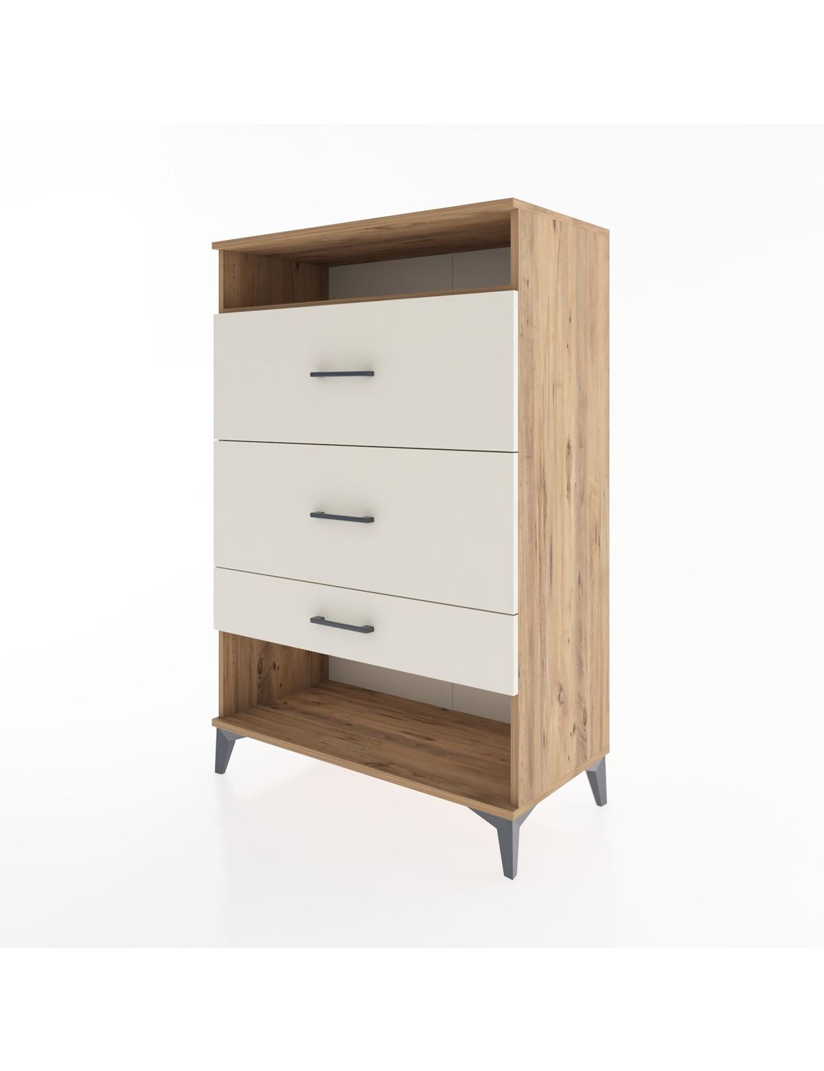 Hyperion Dolap Tek Raflı 3 Çekmeceli 88x44x134 - S51M063V7B