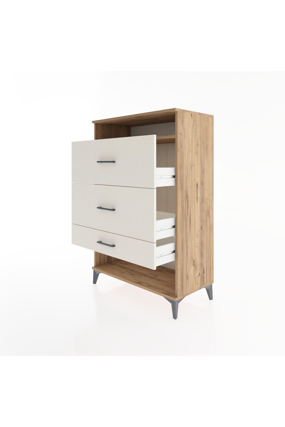 Hyperion Dolap Tek Raflı 3 Çekmeceli 88x44x134 - S51M063V7B