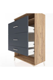 Hyperion Dolap Tek Raflı 3 Çekmeceli 88x44x134 - S51M063V8B
