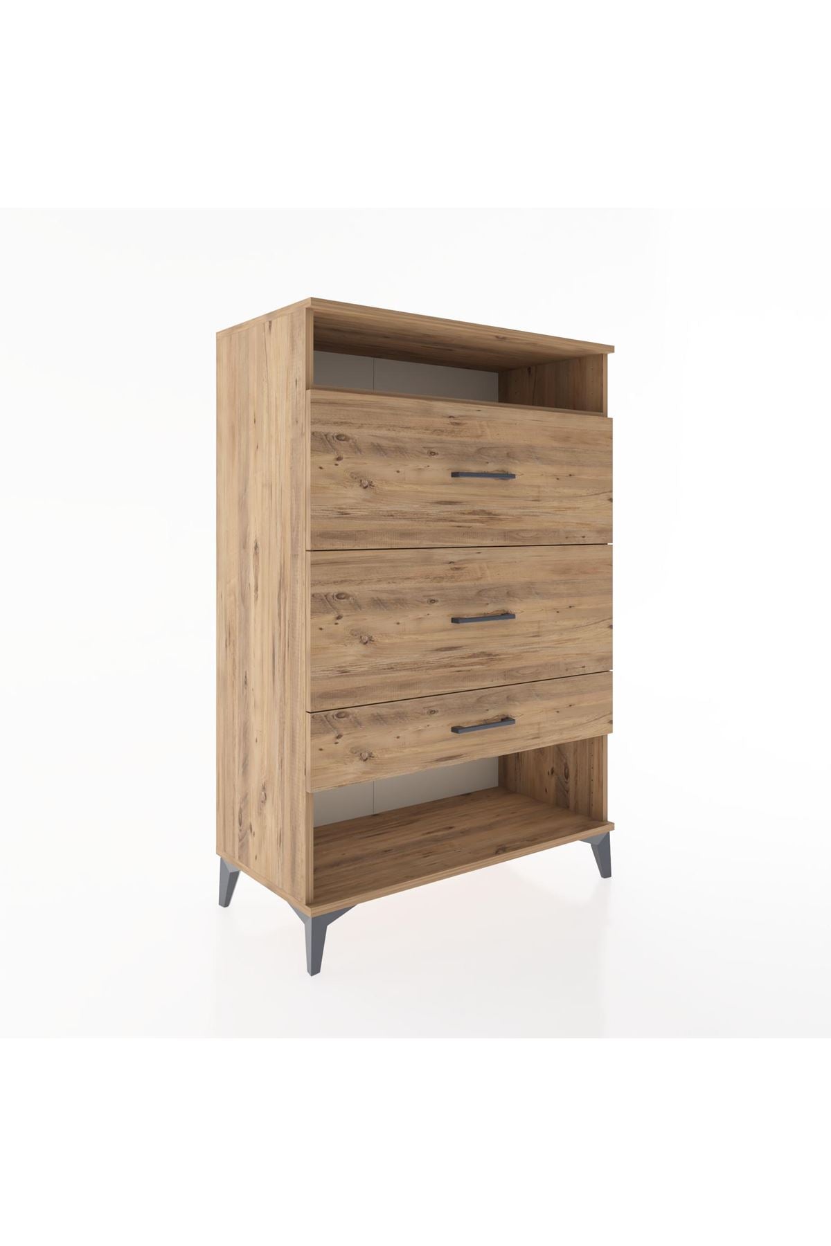 Hyperion Dolap Tek Raflı 3 Çekmeceli 88x44x134 - S51M063V9B