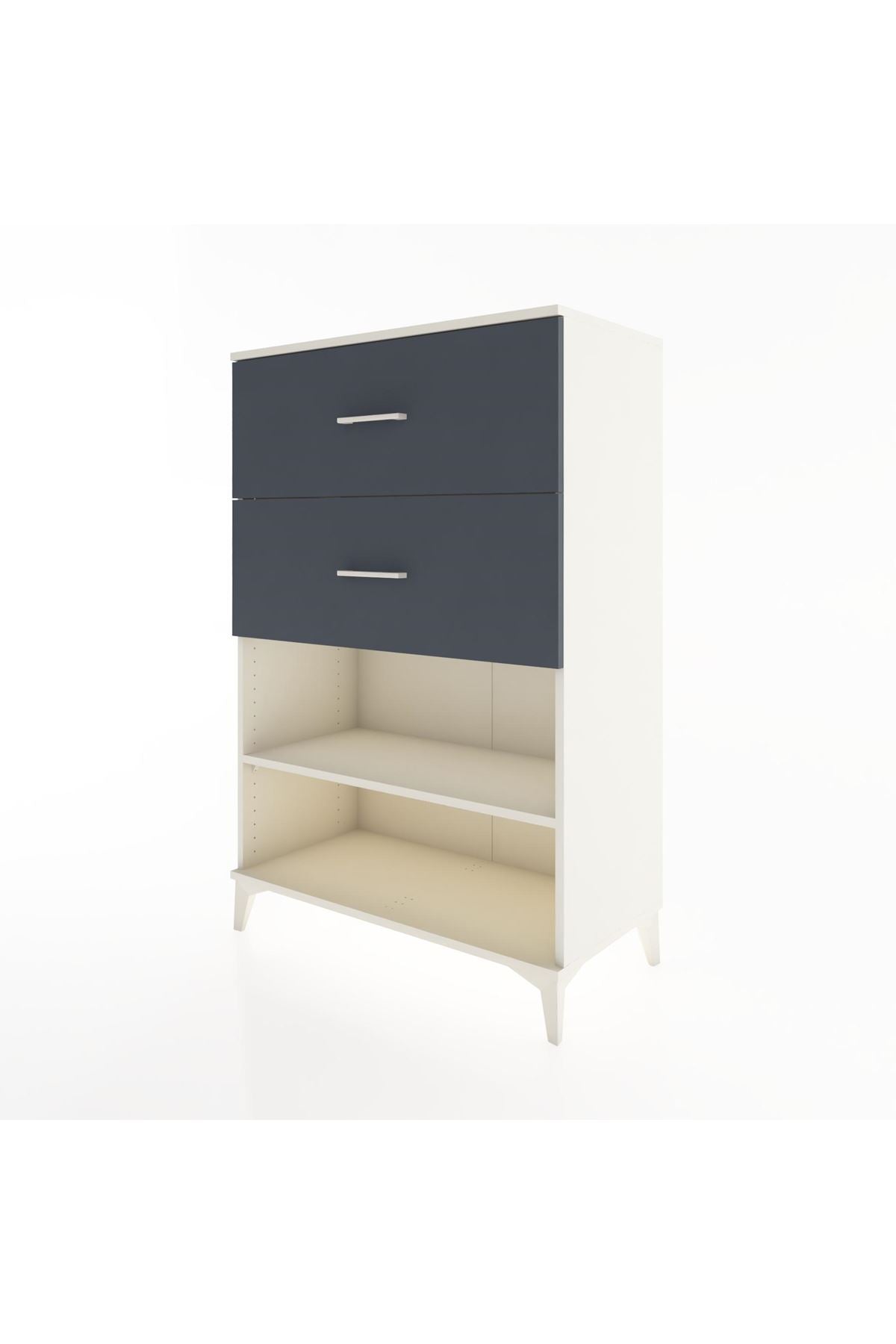 Hyperion Dolap Tek Raflı 2 Çekmeceli 88x44x134 - S51M064V2B