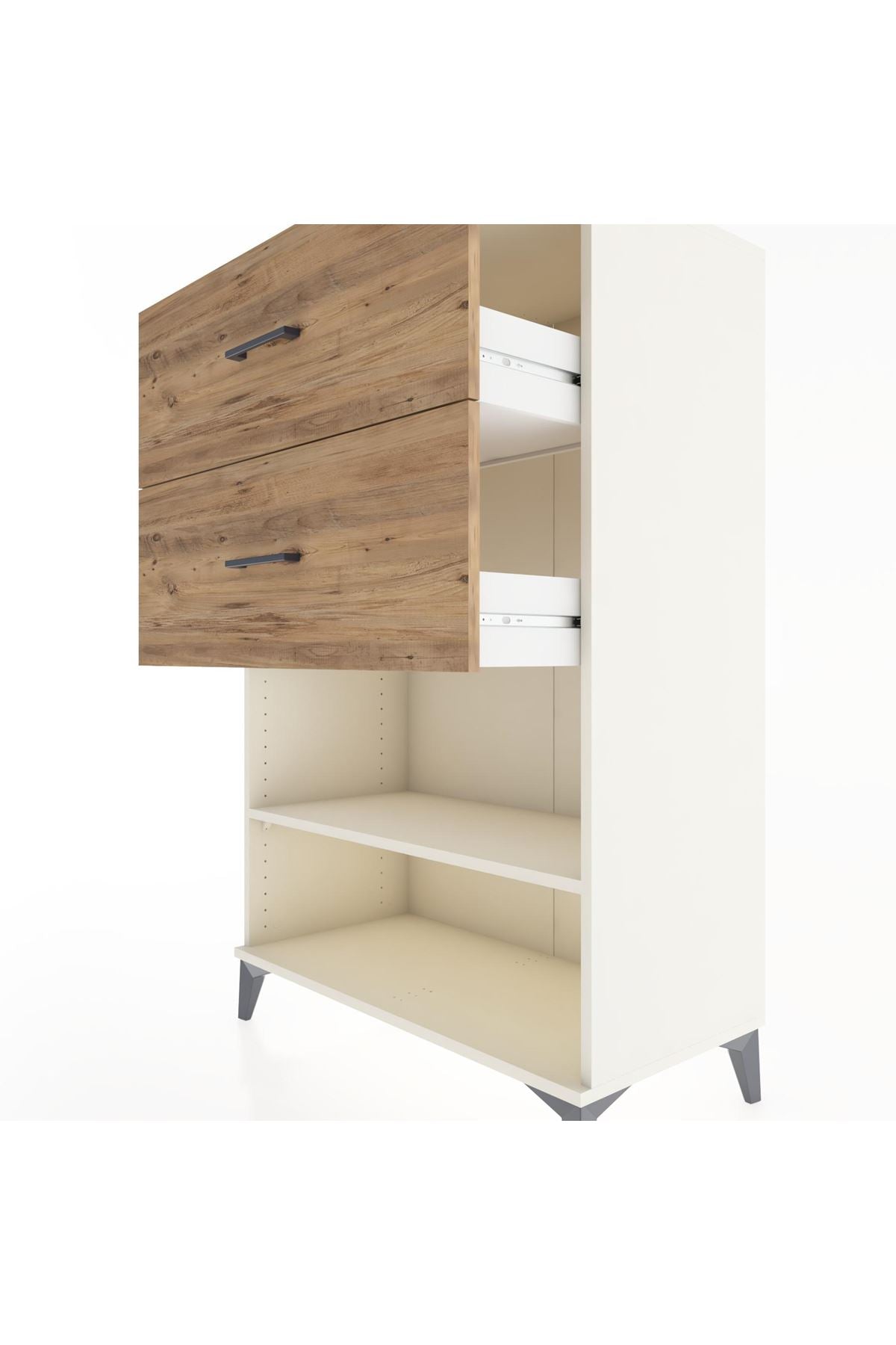 Hyperion Dolap Tek Raflı 2 Çekmeceli 88x44x134 - S51M064V3B