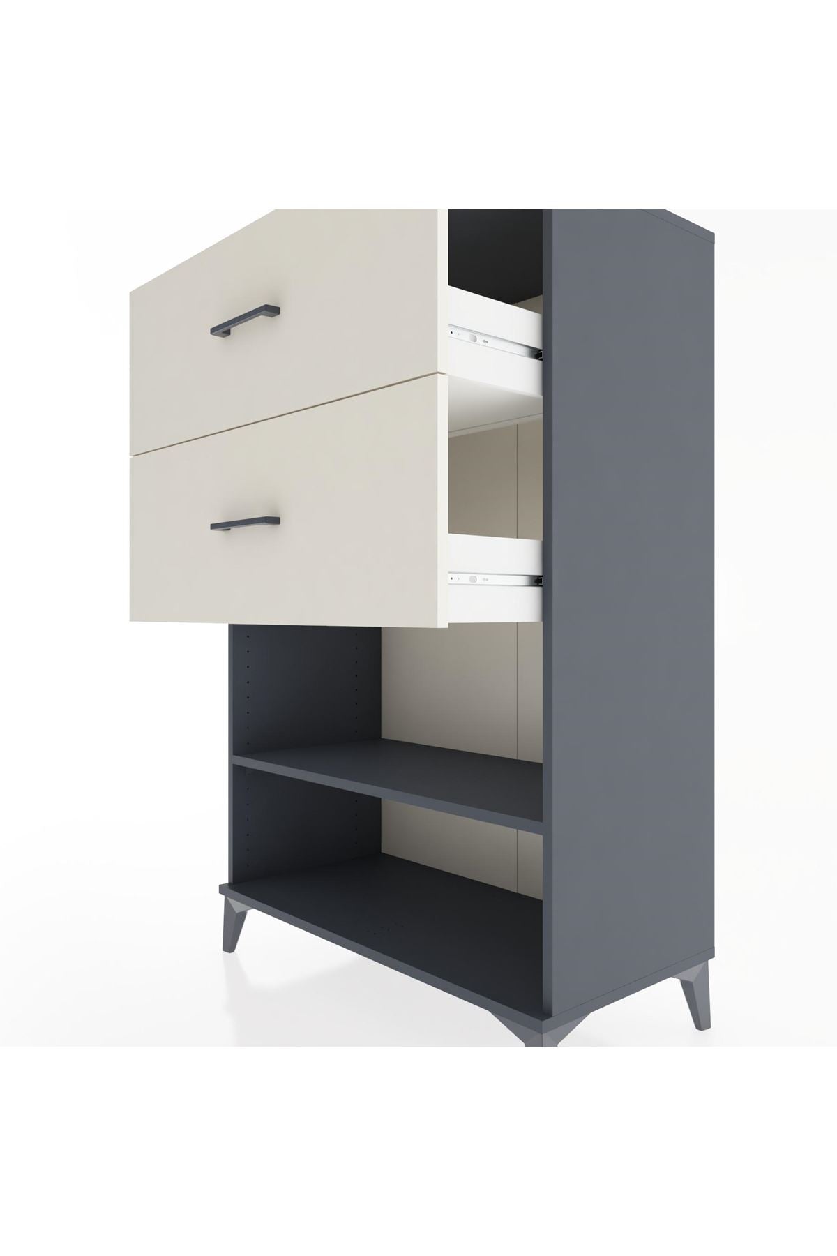 Hyperion Dolap Tek Raflı 2 Çekmeceli 88x44x134 - S51M064V4B