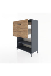 Hyperion Dolap Tek Raflı 2 Çekmeceli 88x44x134 - S51M064V6B