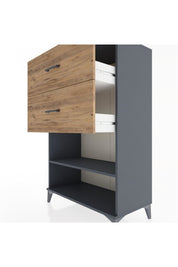 Hyperion Dolap Tek Raflı 2 Çekmeceli 88x44x134 - S51M064V6B