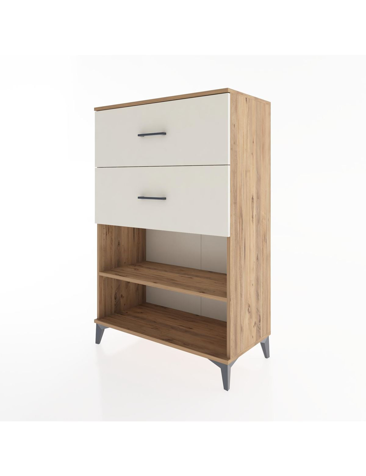 Hyperion Dolap Tek Raflı 2 Çekmeceli 88x44x134 - S51M064V7B
