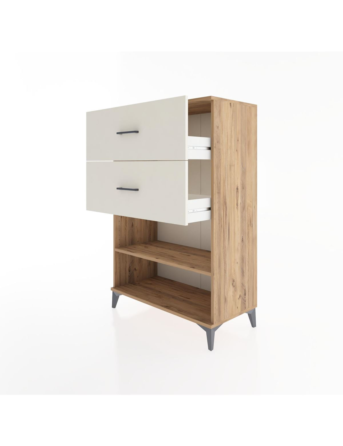 Hyperion Dolap Tek Raflı 2 Çekmeceli 88x44x134 - S51M064V7B