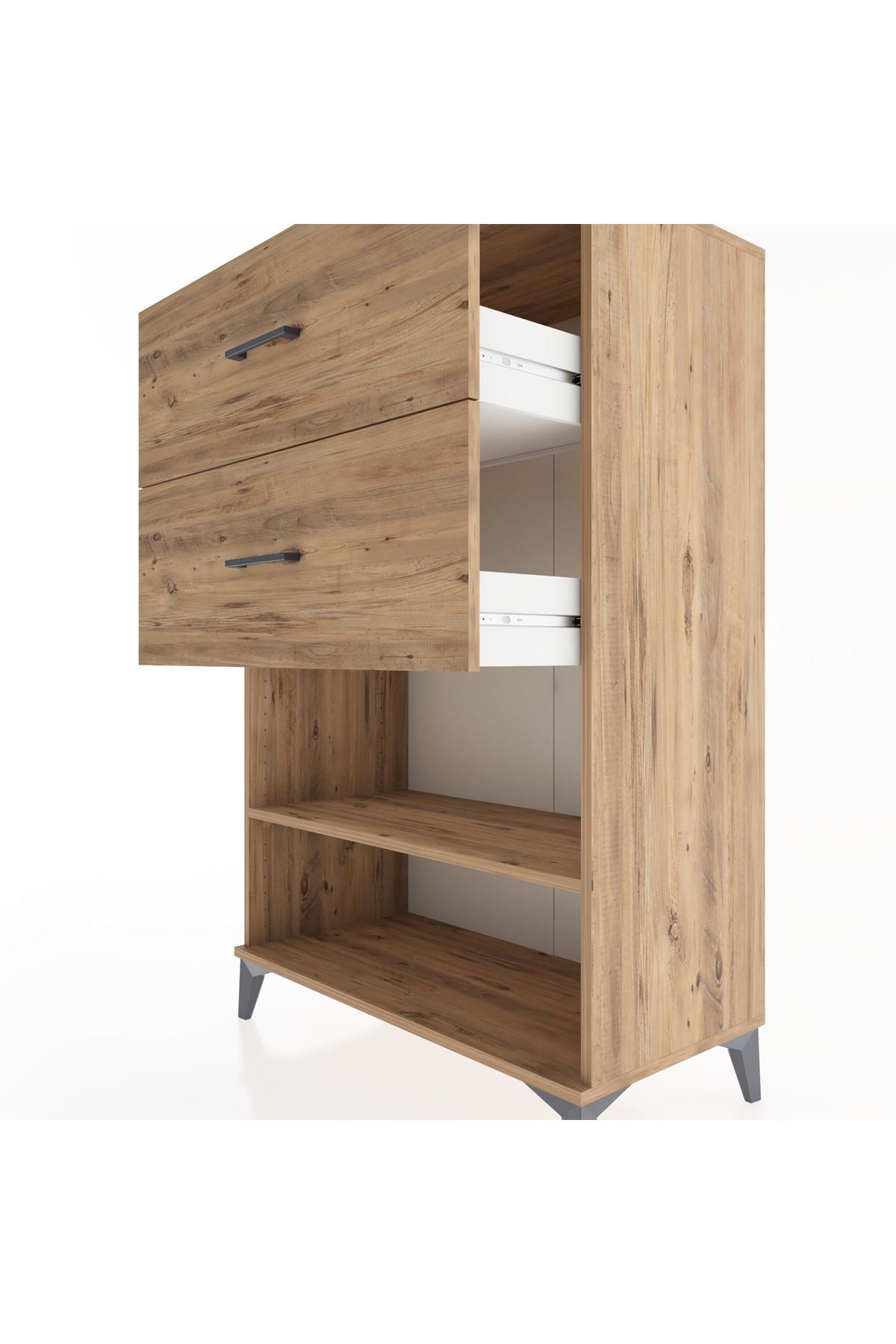 Hyperion Dolap Tek Raflı 2 Çekmeceli 88x44x134 - S51M064V9B