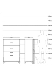 Hyperion Dolap 4 Çekmeceli 88x44x134 - S51M066V2B