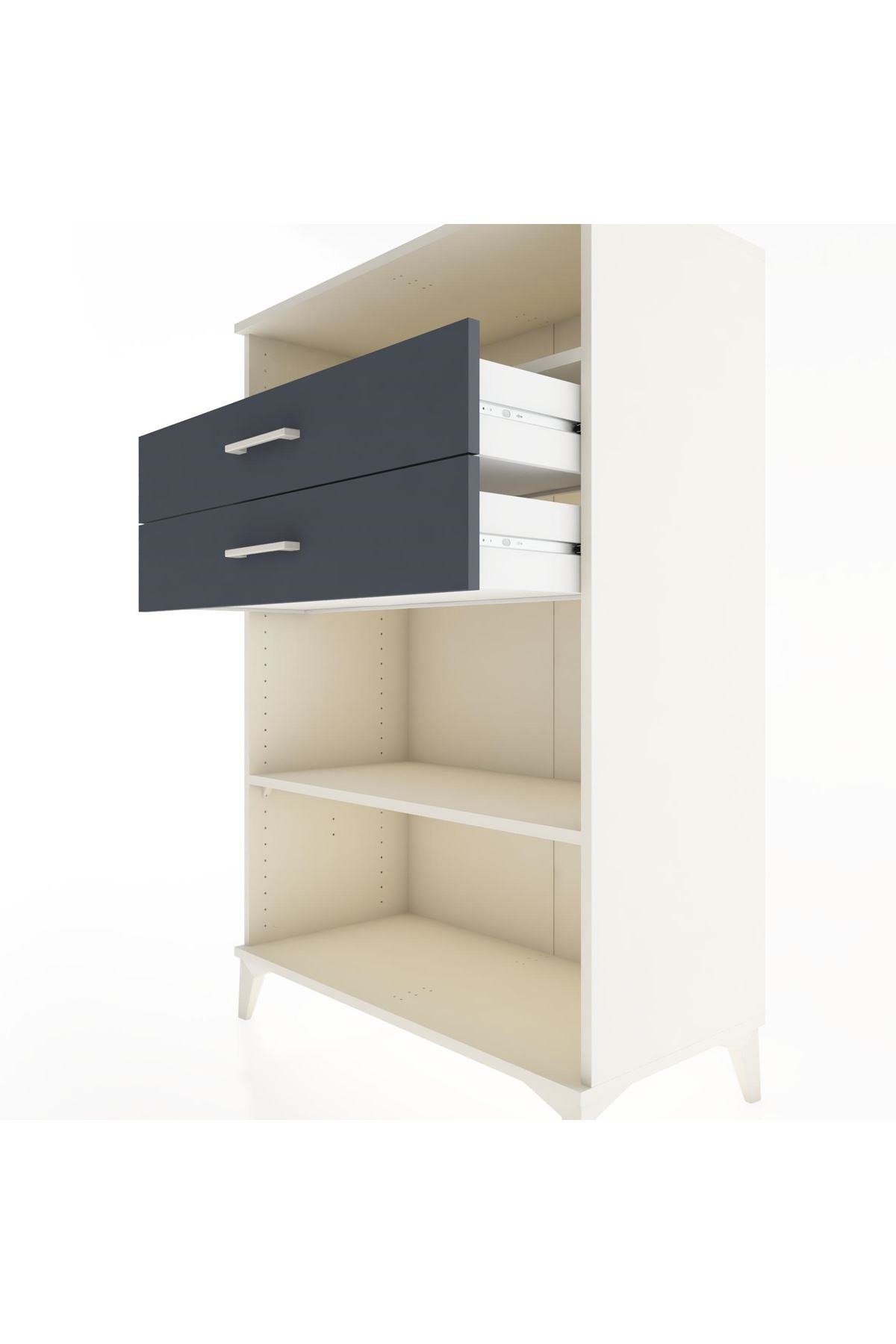 Hyperion Dolap 2 Raflı 2 Çekmeceli 88x44x134 - S51M069V2B
