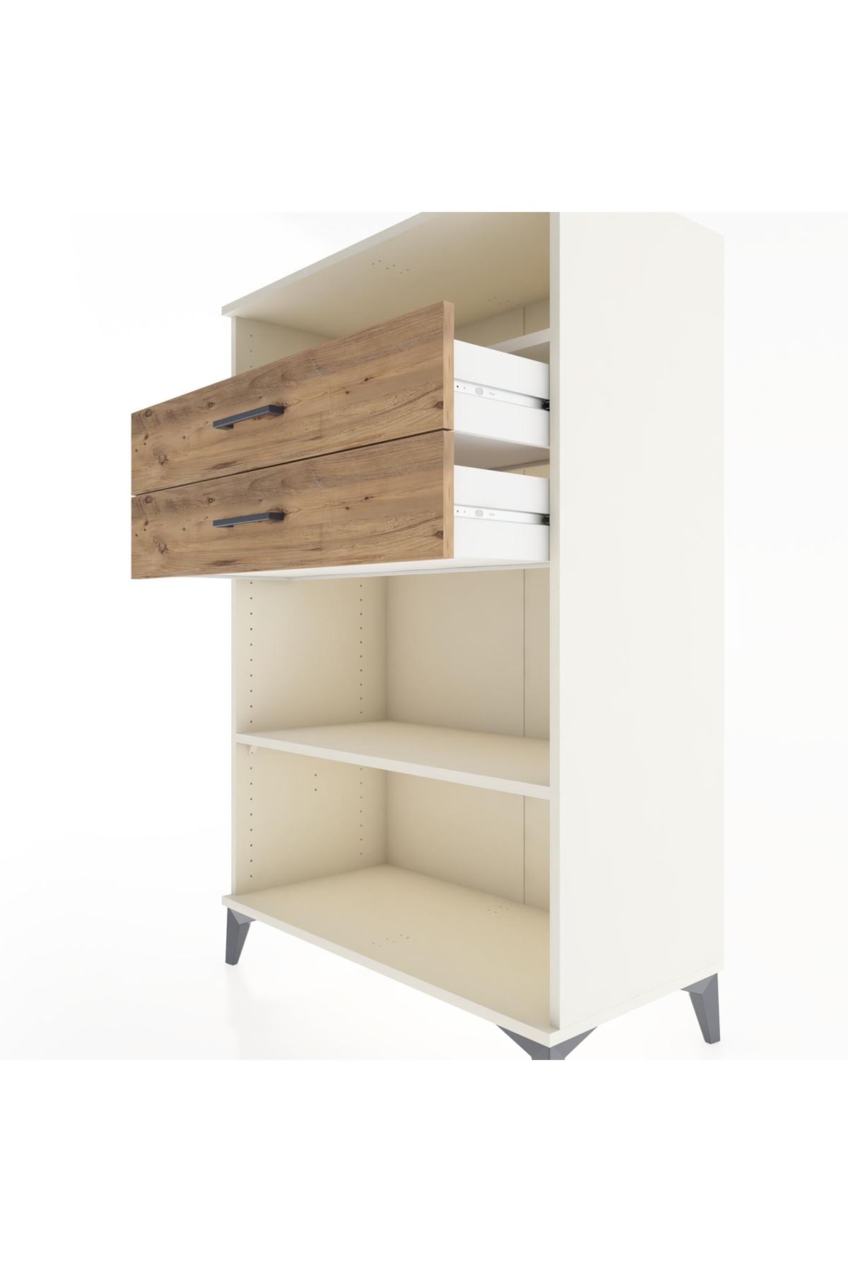 Hyperion Dolap 2 Raflı 2 Çekmeceli 88x44x134 - S51M069V3B