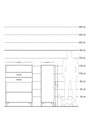 Hyperion Dolap 2 Raflı 2 Çekmeceli 88x44x134 - S51M069V6B