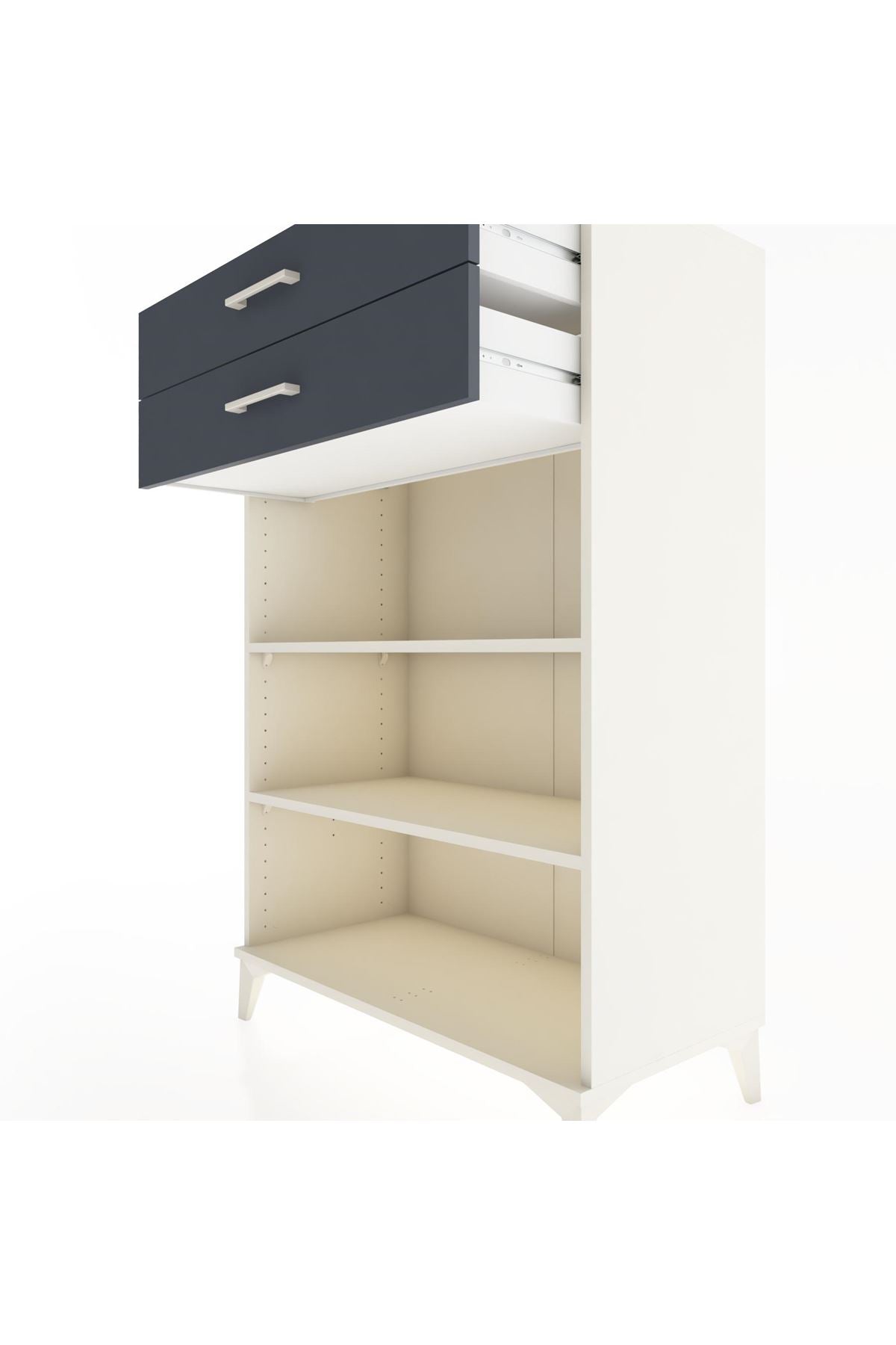 Hyperion Dolap 2 Raflı 2 Çekmeceli 88x44x134 - S51M070V2B