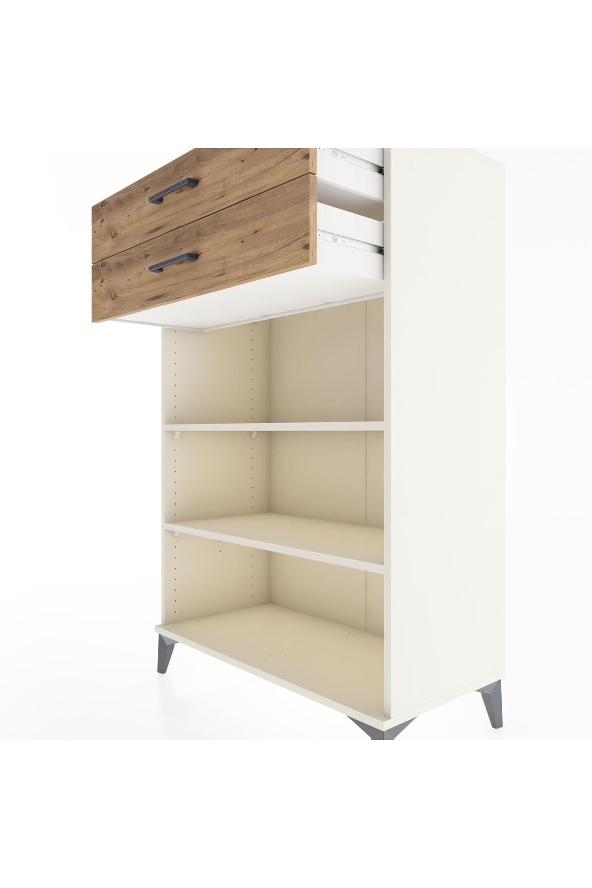 Hyperion Dolap 2 Raflı 2 Çekmeceli 88x44x134 - S51M070V3B