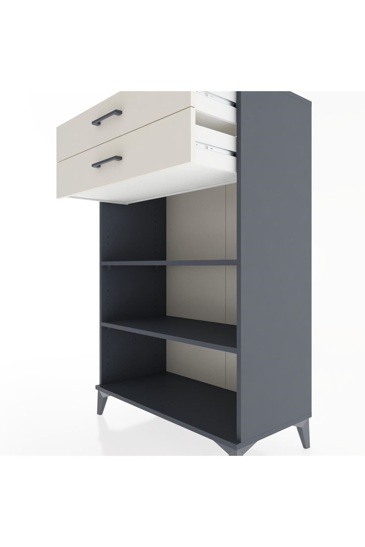 Hyperion Dolap 2 Raflı 2 Çekmeceli 88x44x134 - S51M070V4B
